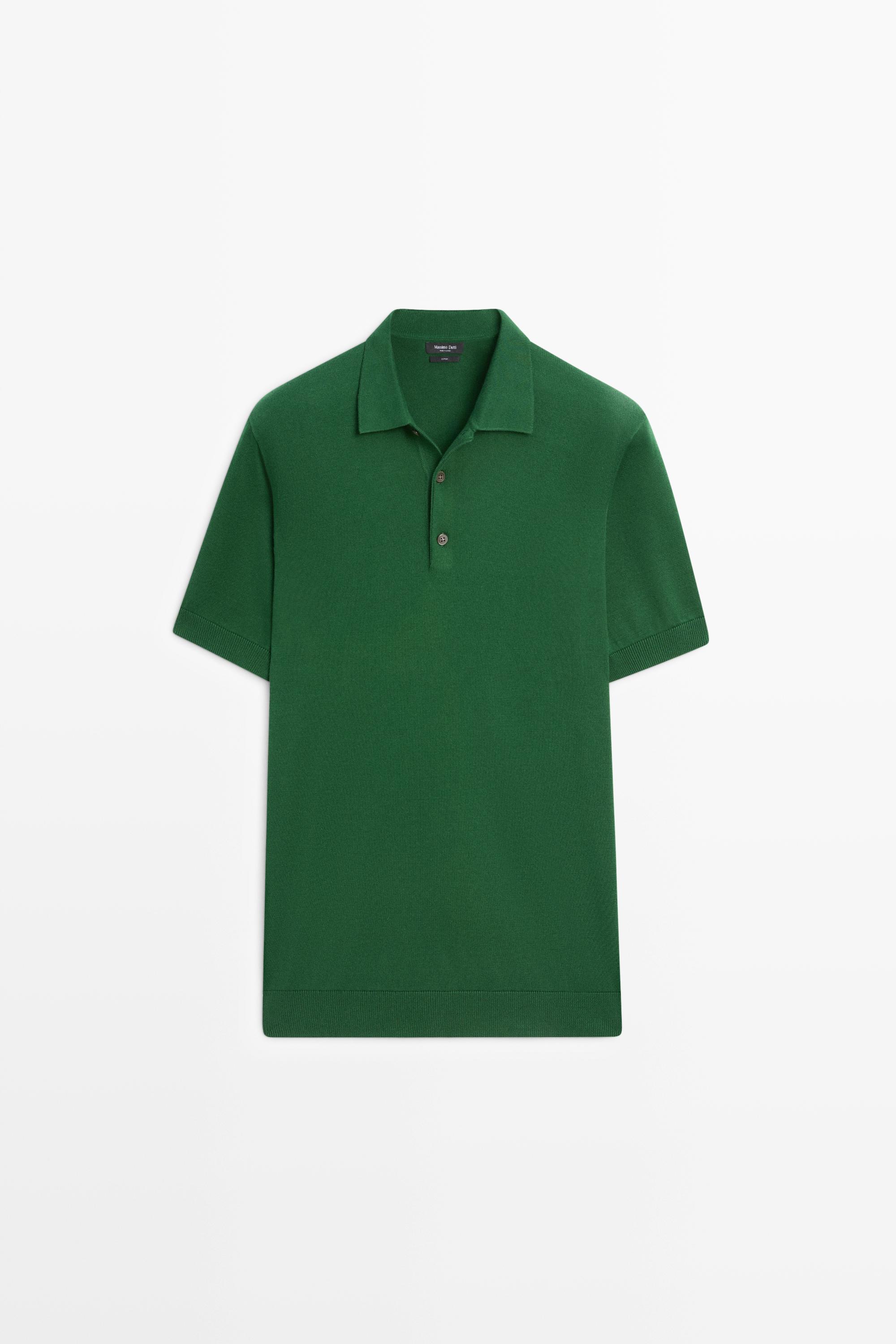 100% cotton knit polo sweater