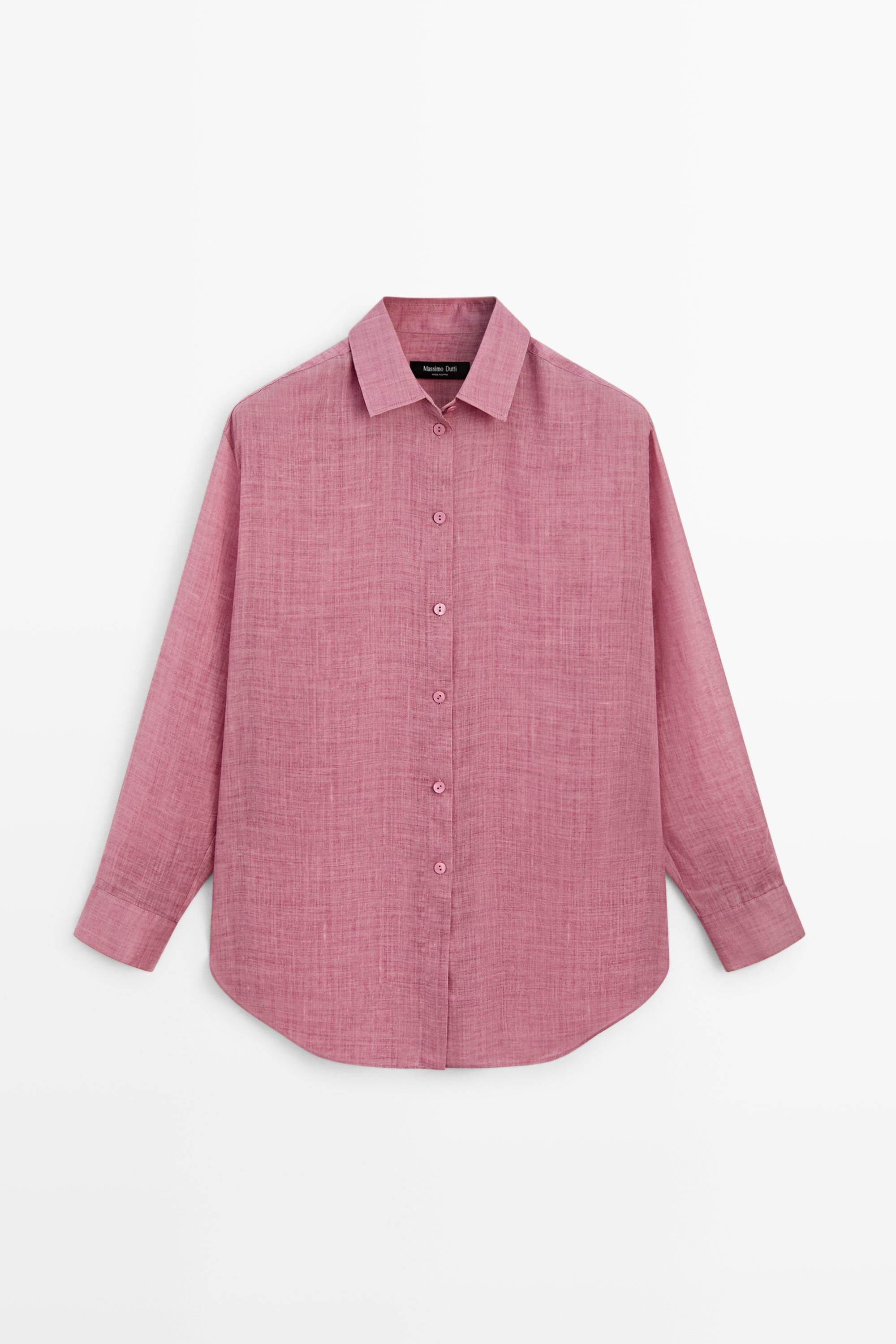 Flowing ramie blend shirt