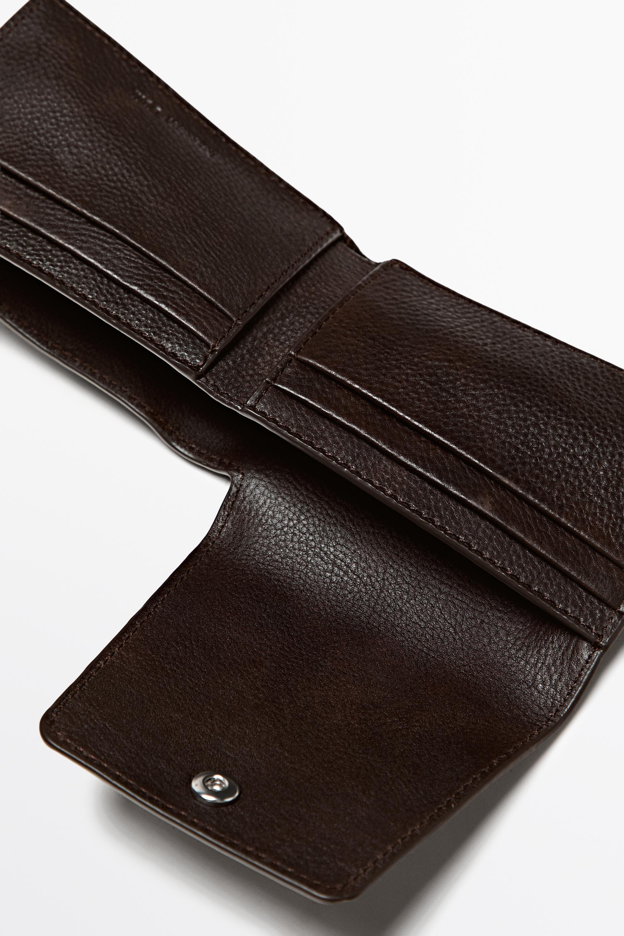 Nappa leather flap wallet