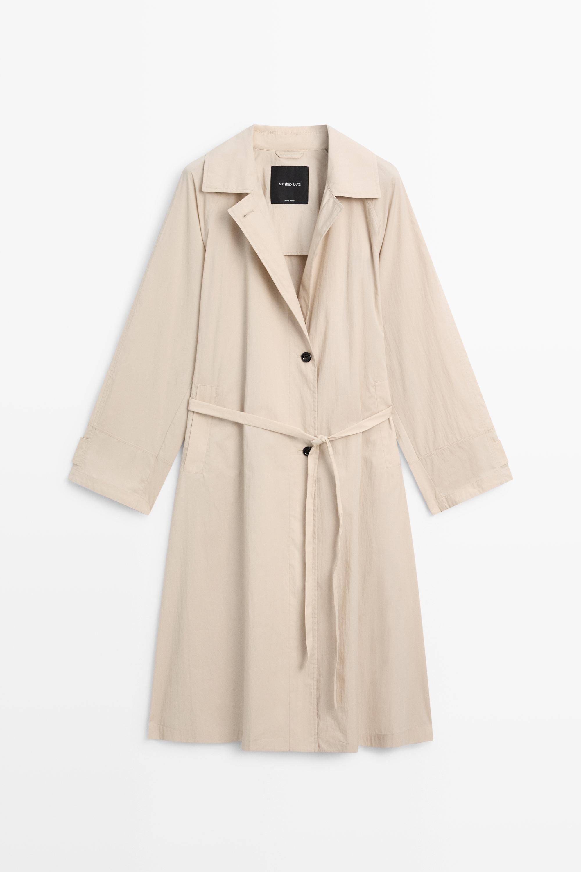 Long flowing trench coat