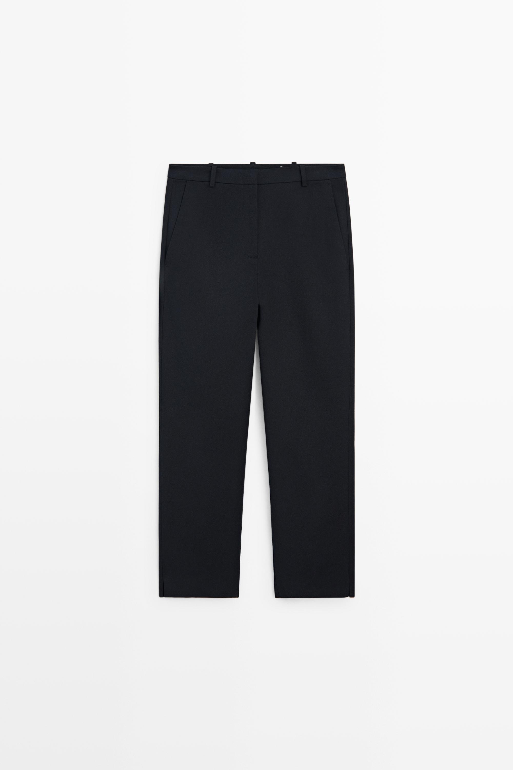 Straight stretch trousers