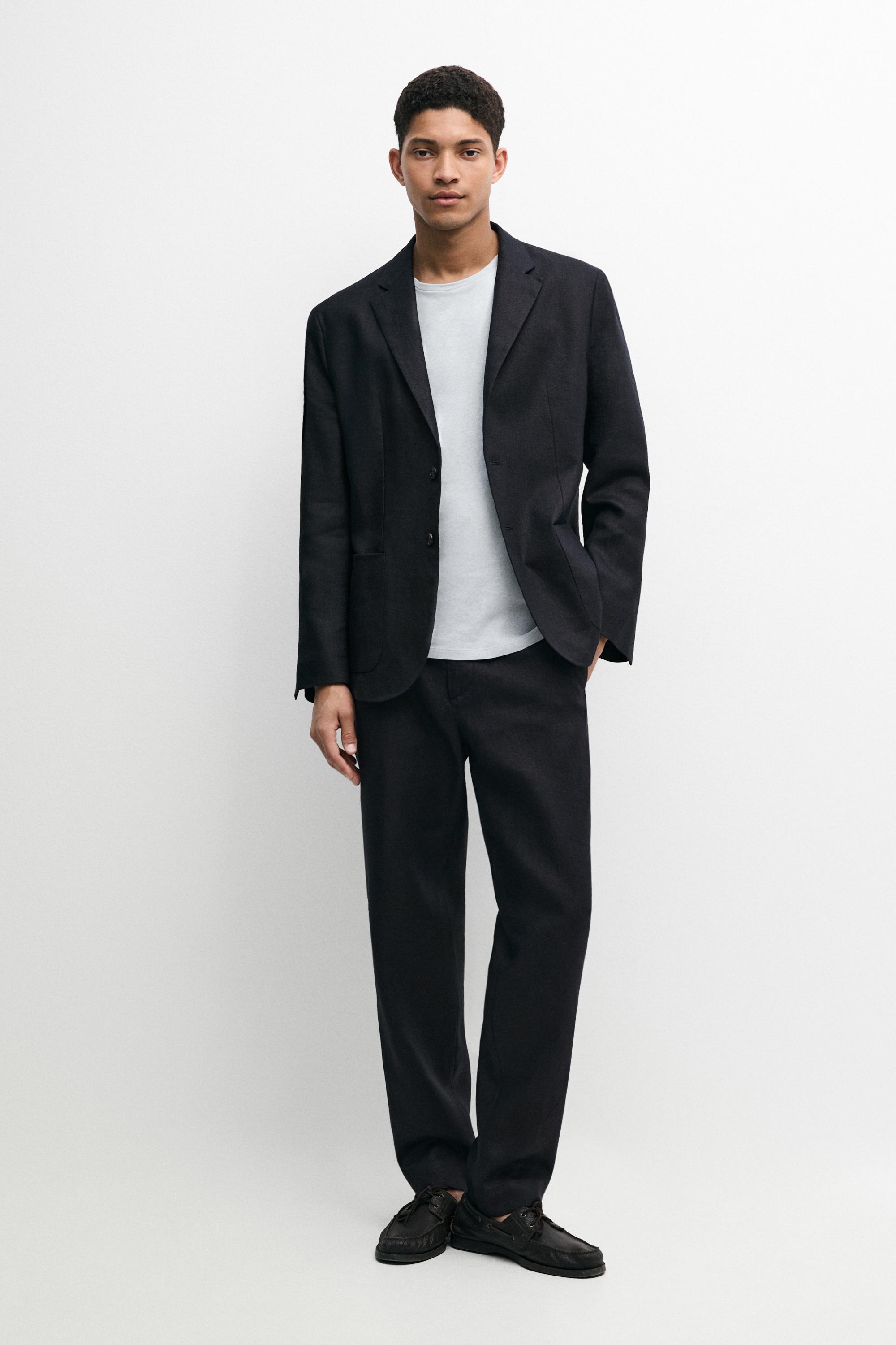 Linen suit trousers