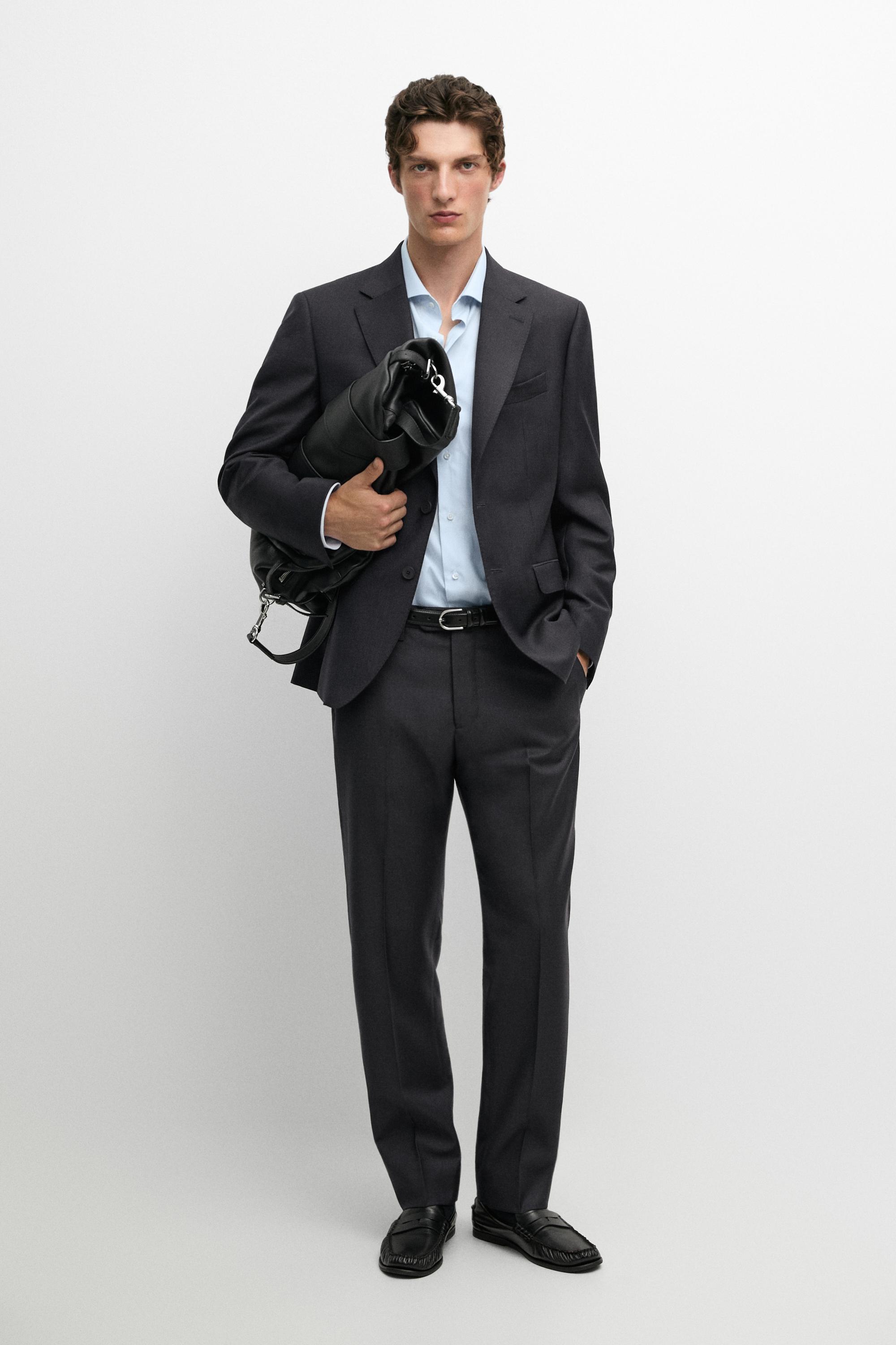100% wool suit pants