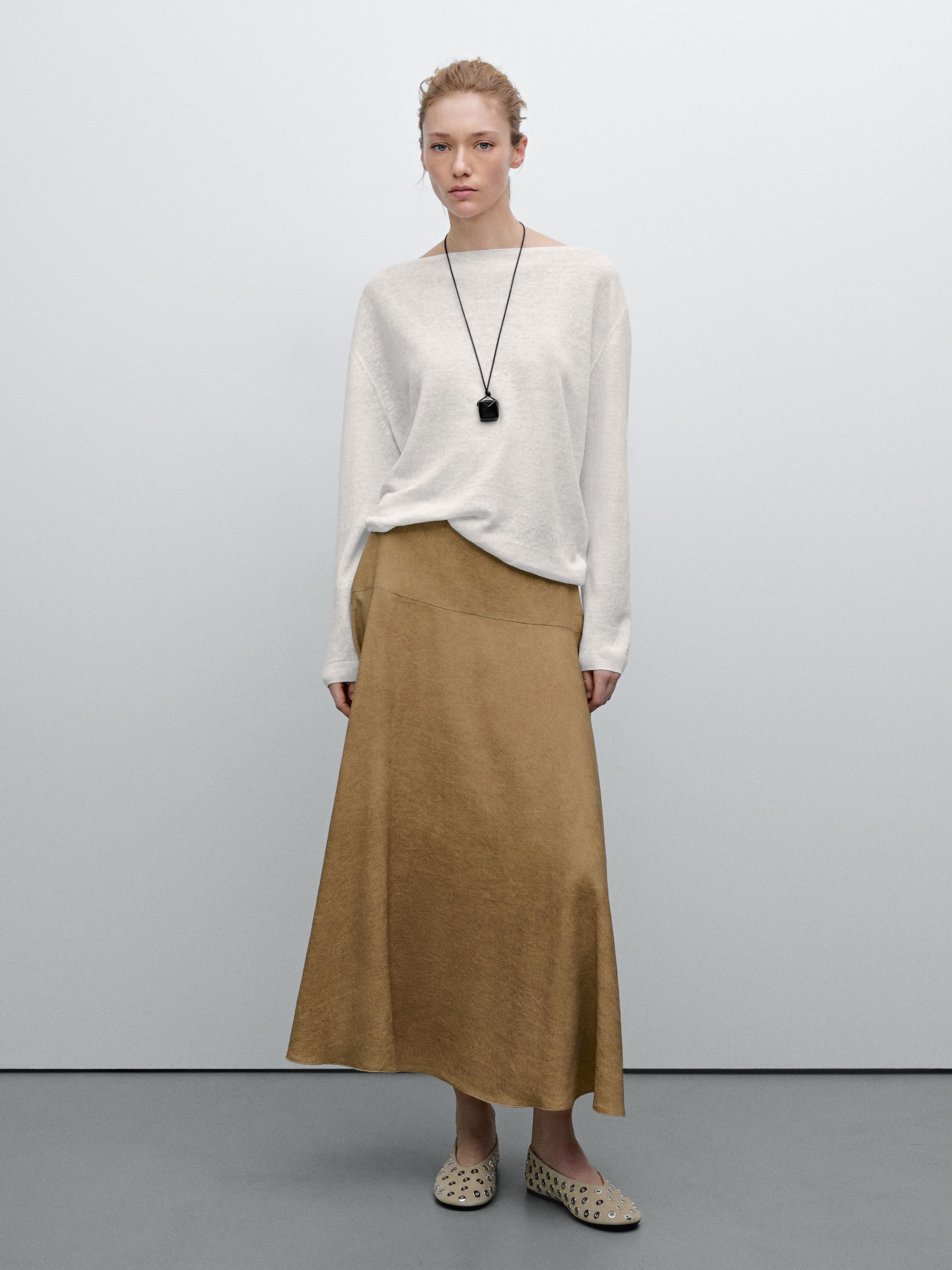 100% linen fine knit sweater