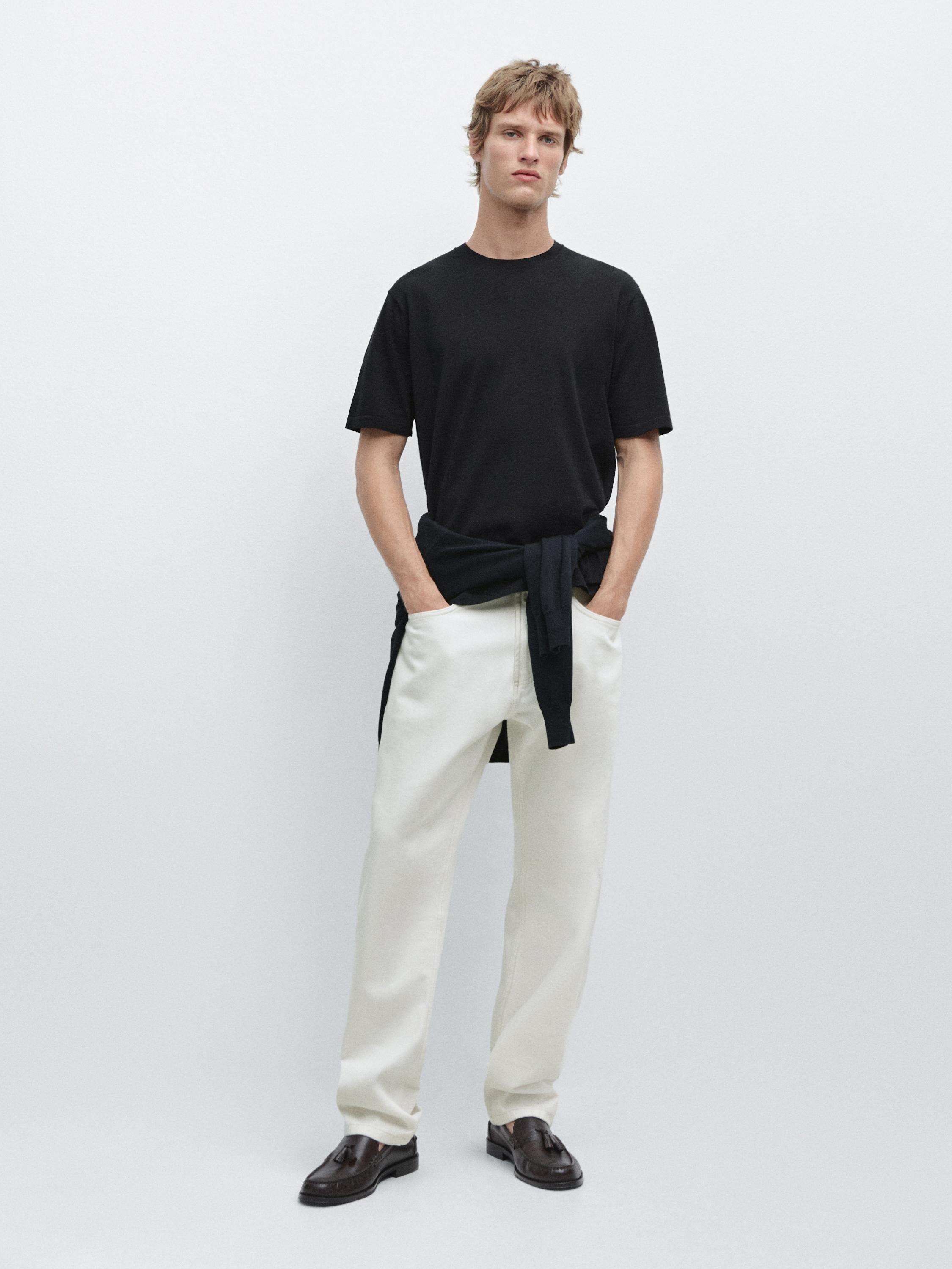 100% cotton short sleeve knit sweater