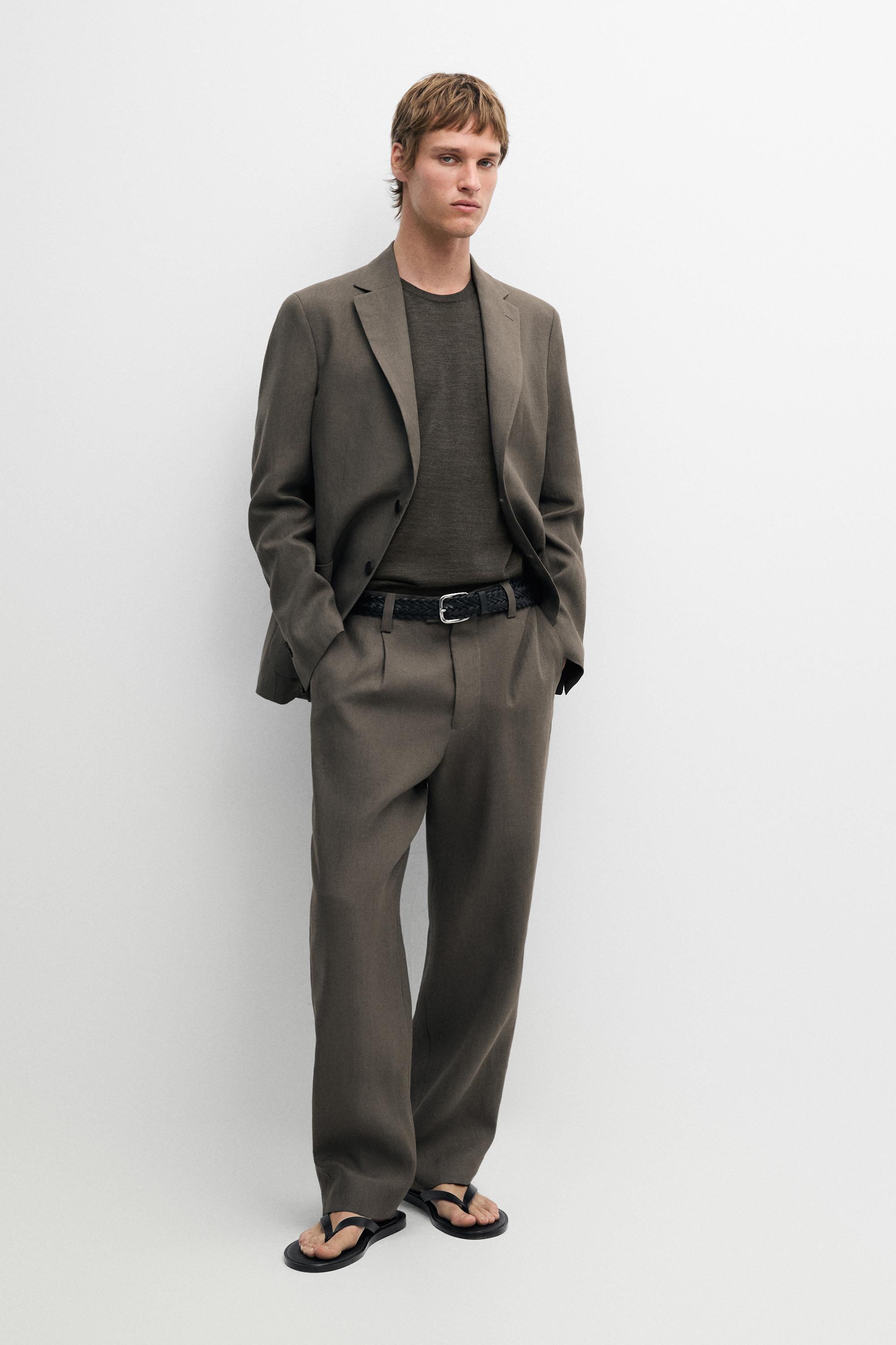 100% linen suit blazer