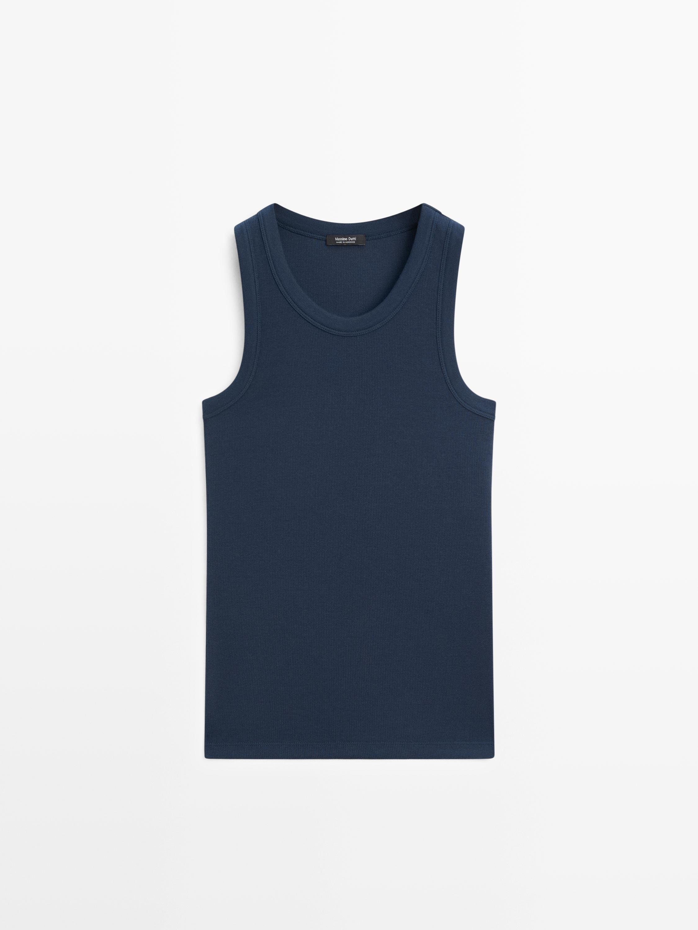 Cotton blend halter top