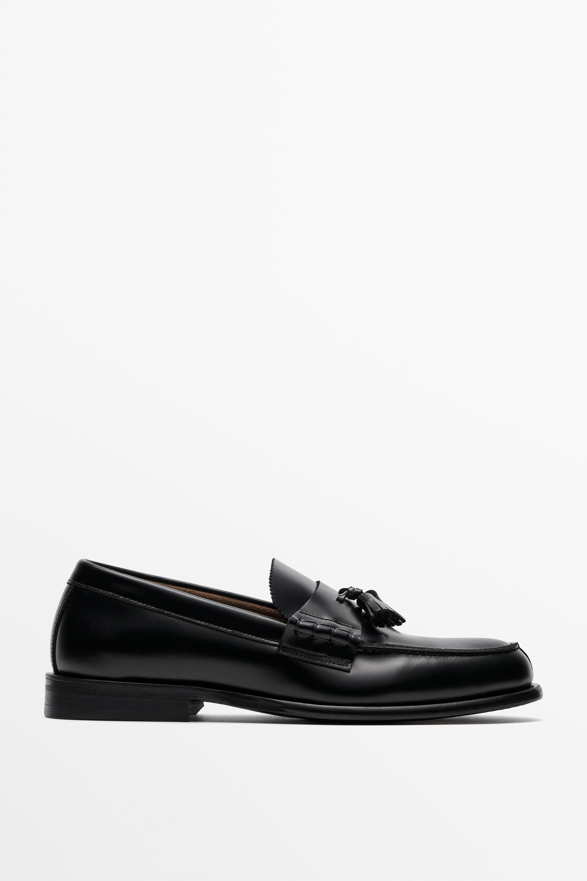 Leather tassel loafer