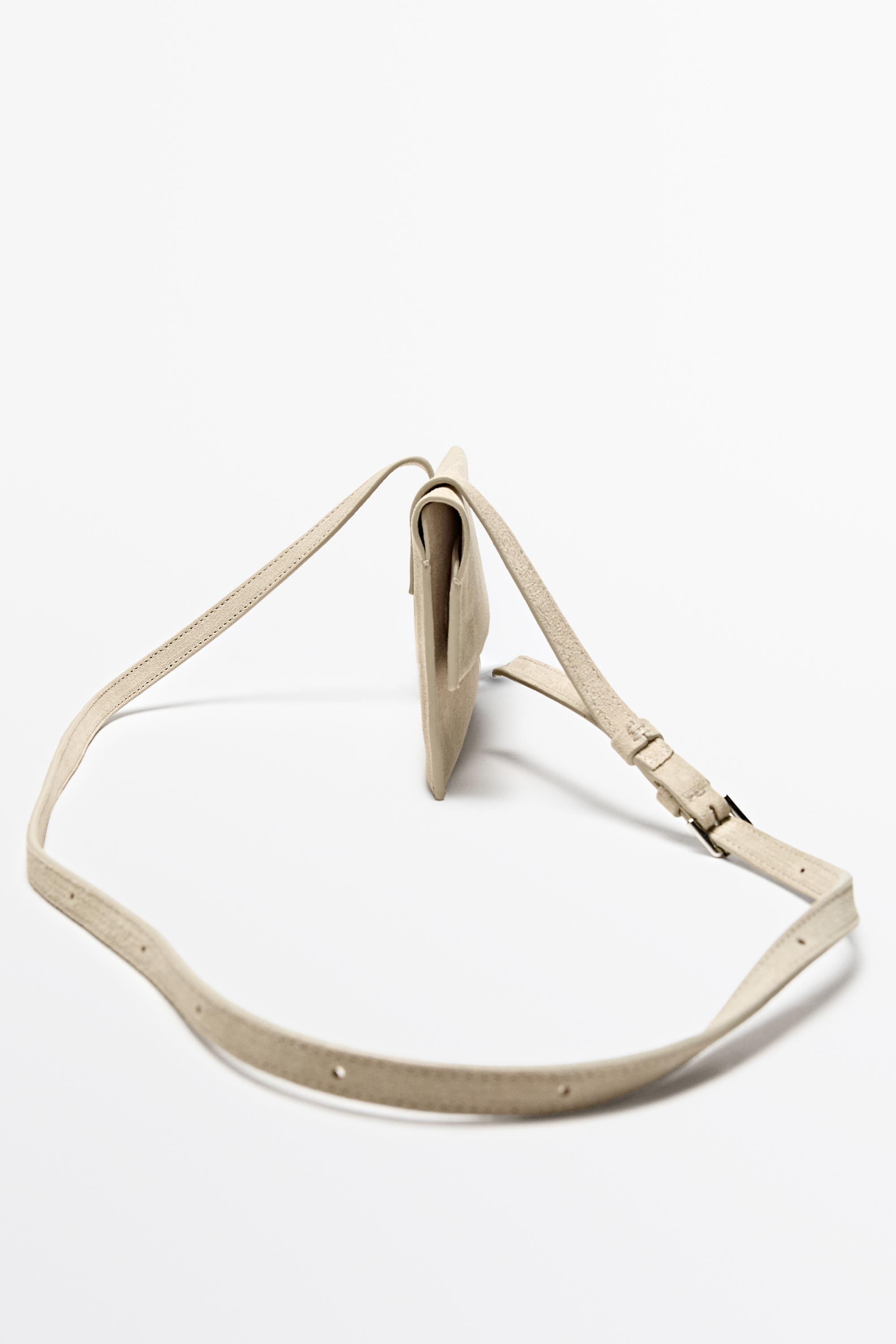 Suede leather shoulder bag