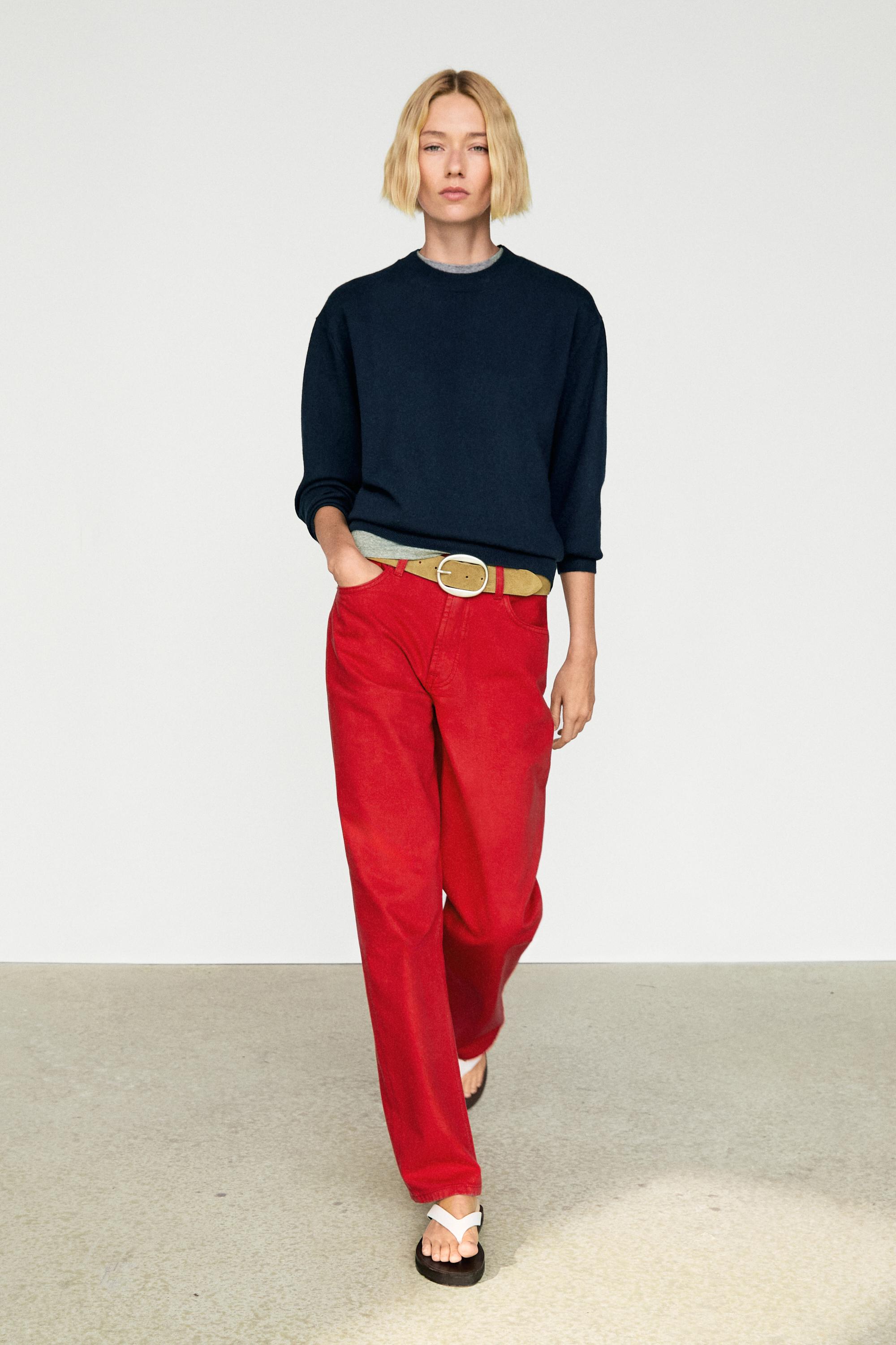 100% cashmere long sleeve sweater