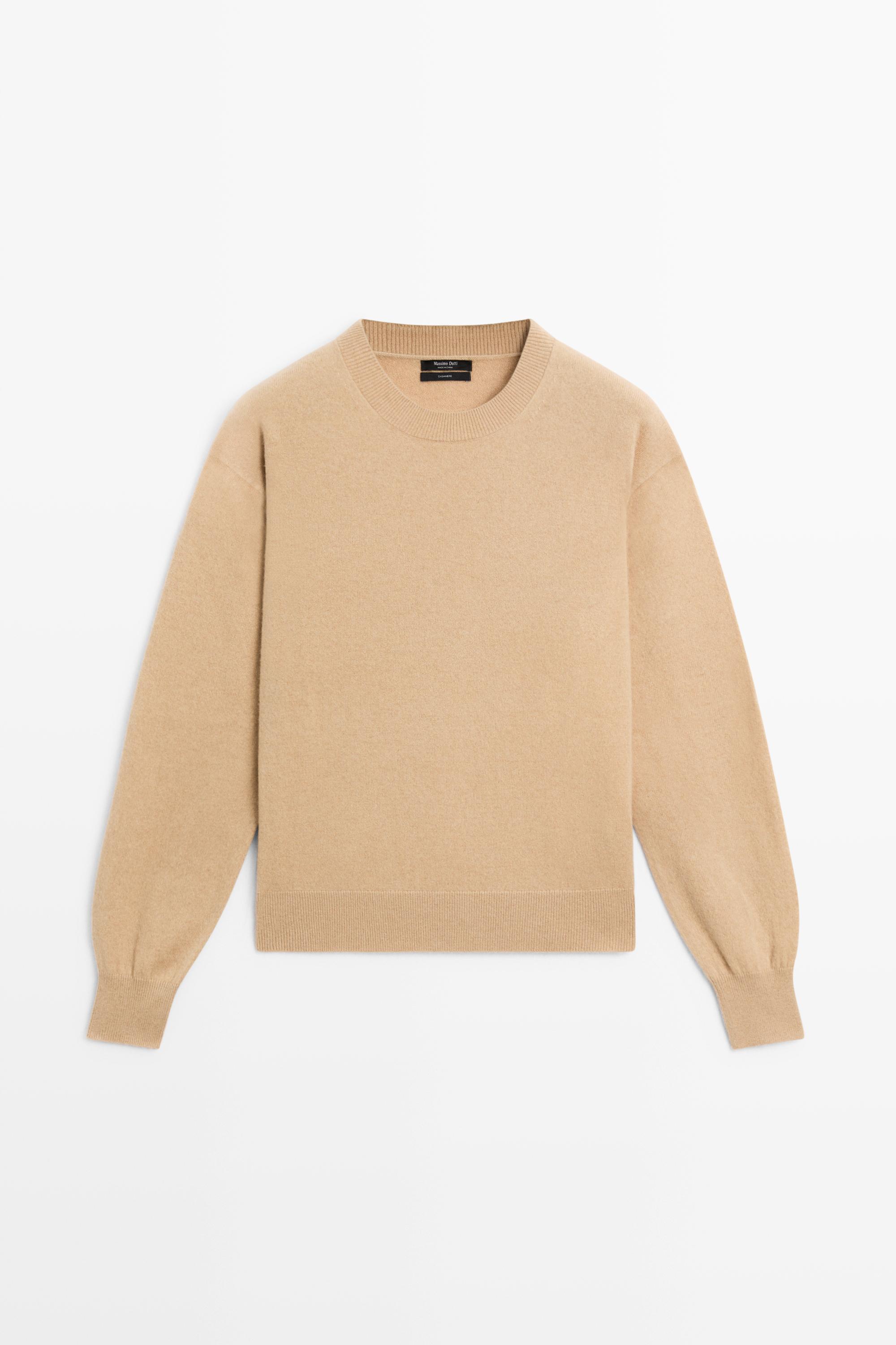 100% cashmere long sleeve sweater
