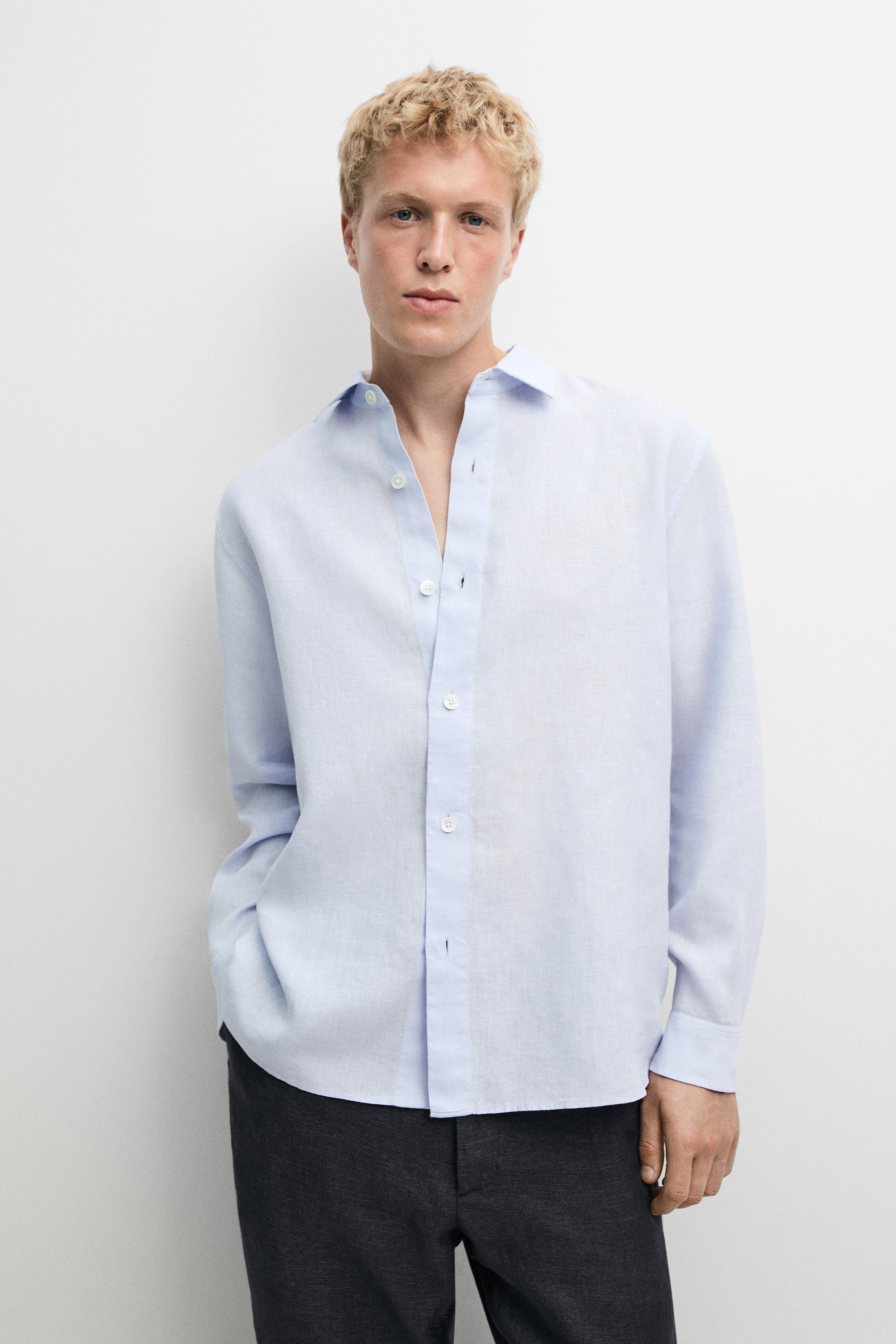 100% linen regular fit shirt