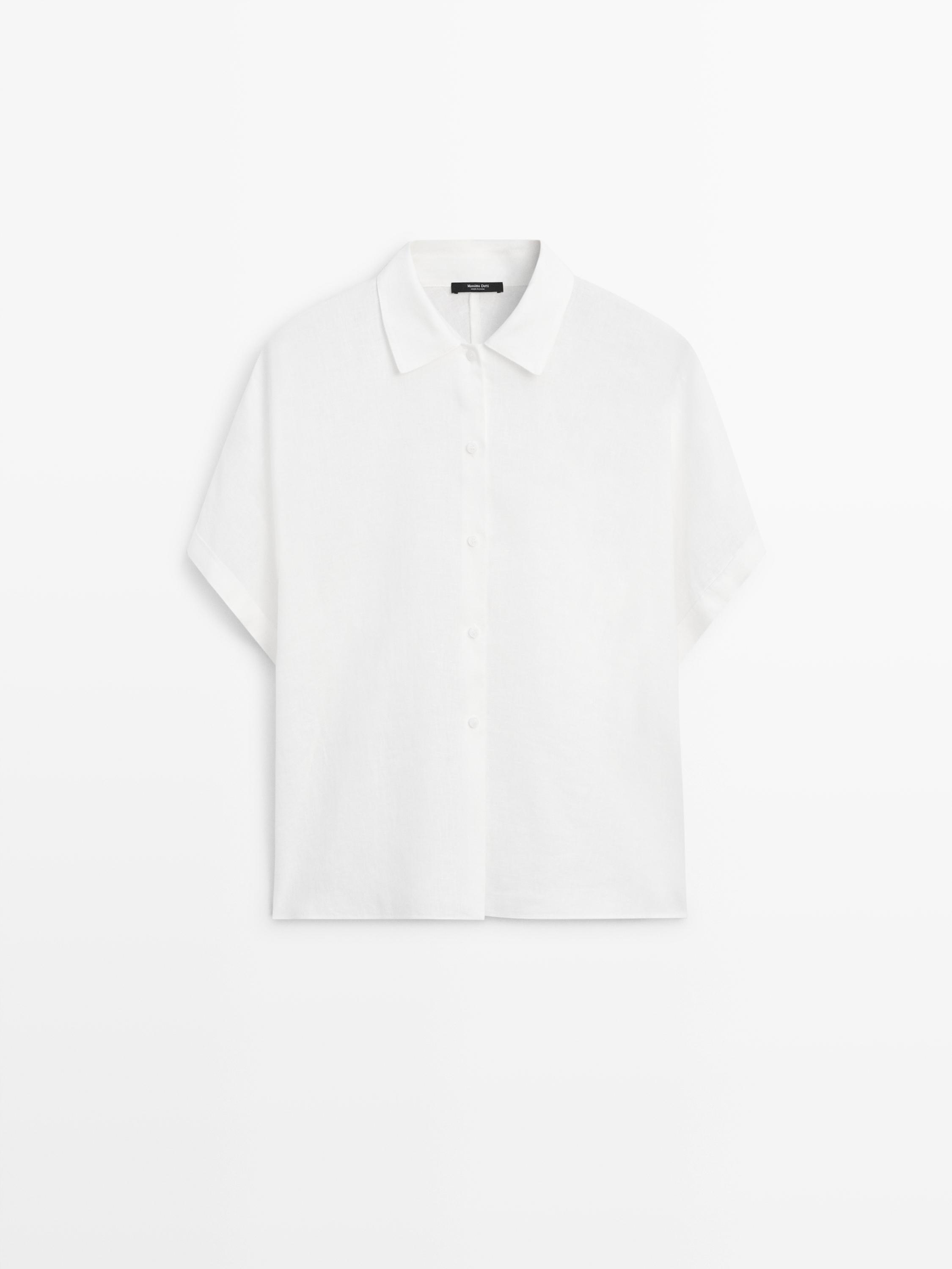 100% linen short sleeve shirt