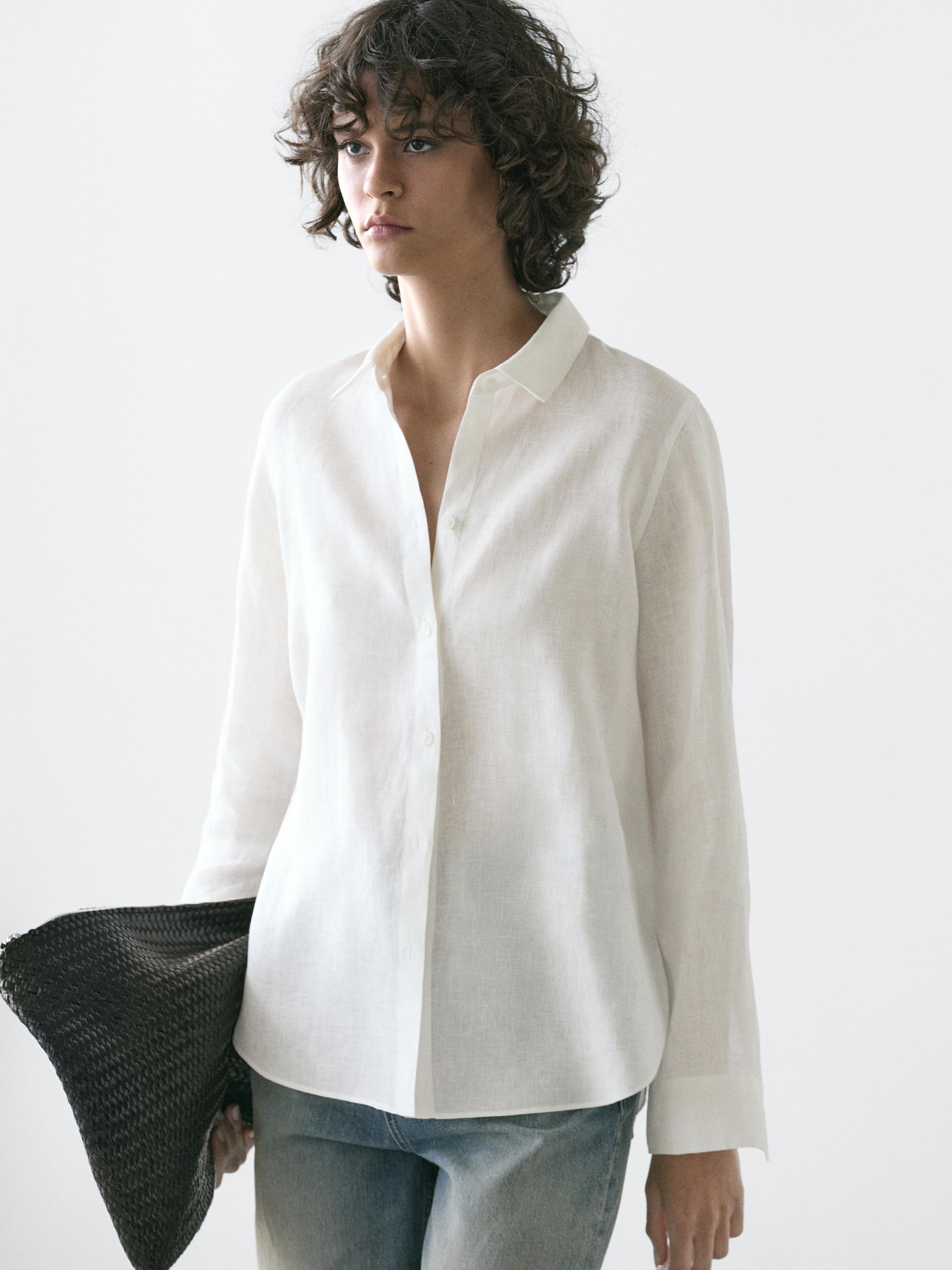Flowing 100% linen shirt