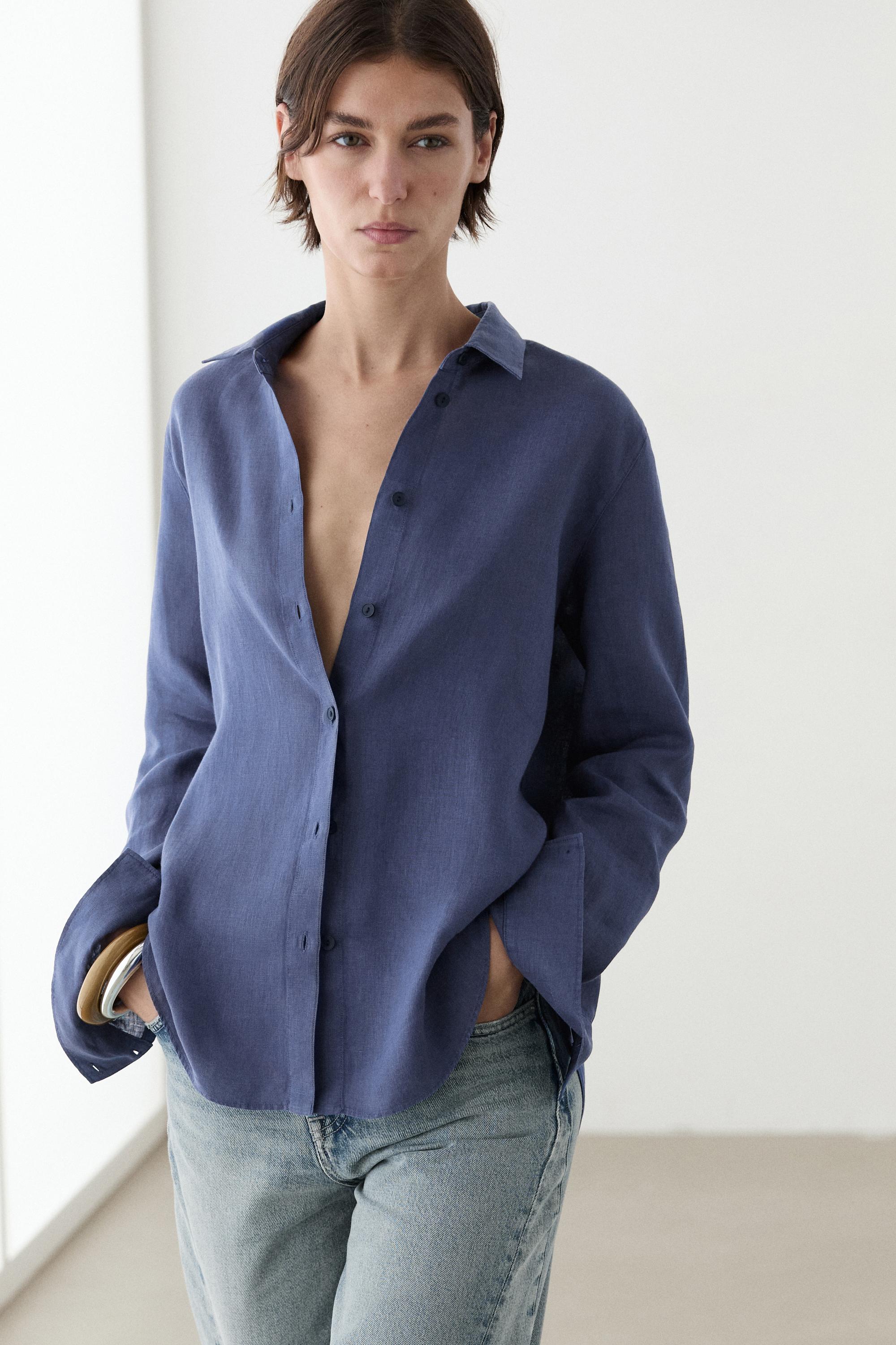 Flowing 100% linen shirt
