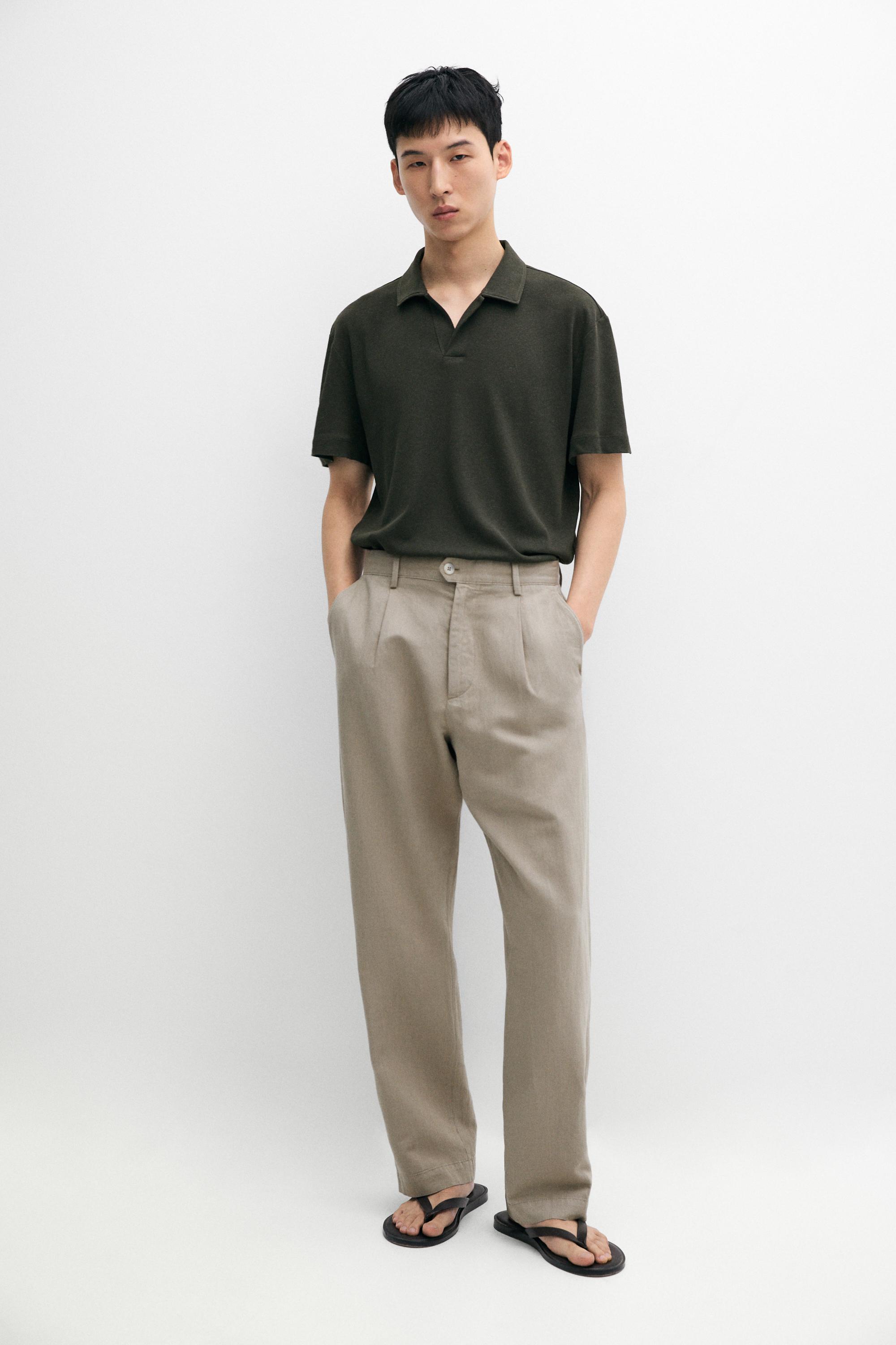 亚麻棉短袖 POLO 衫