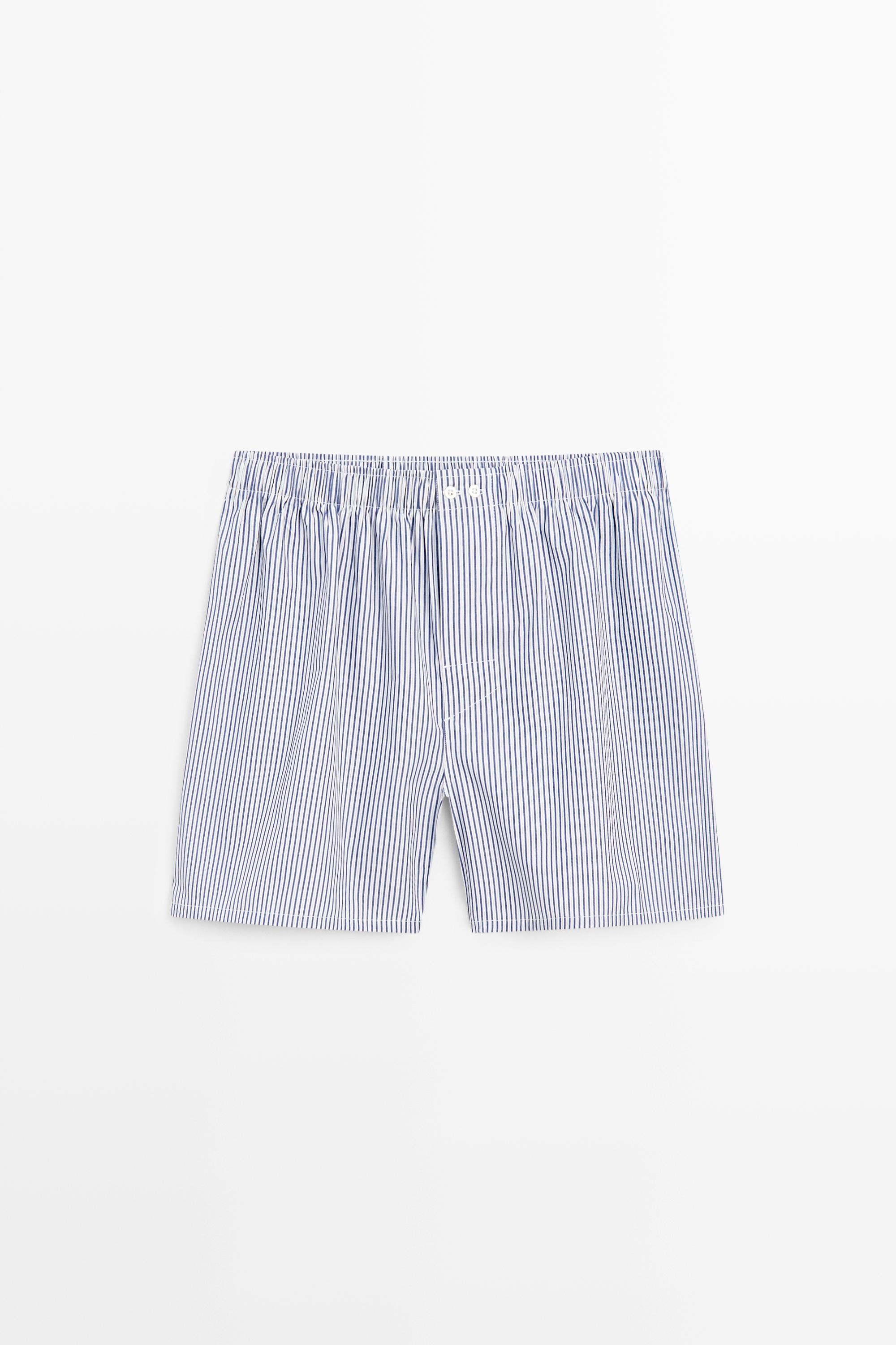 100% cotton striped boxers
