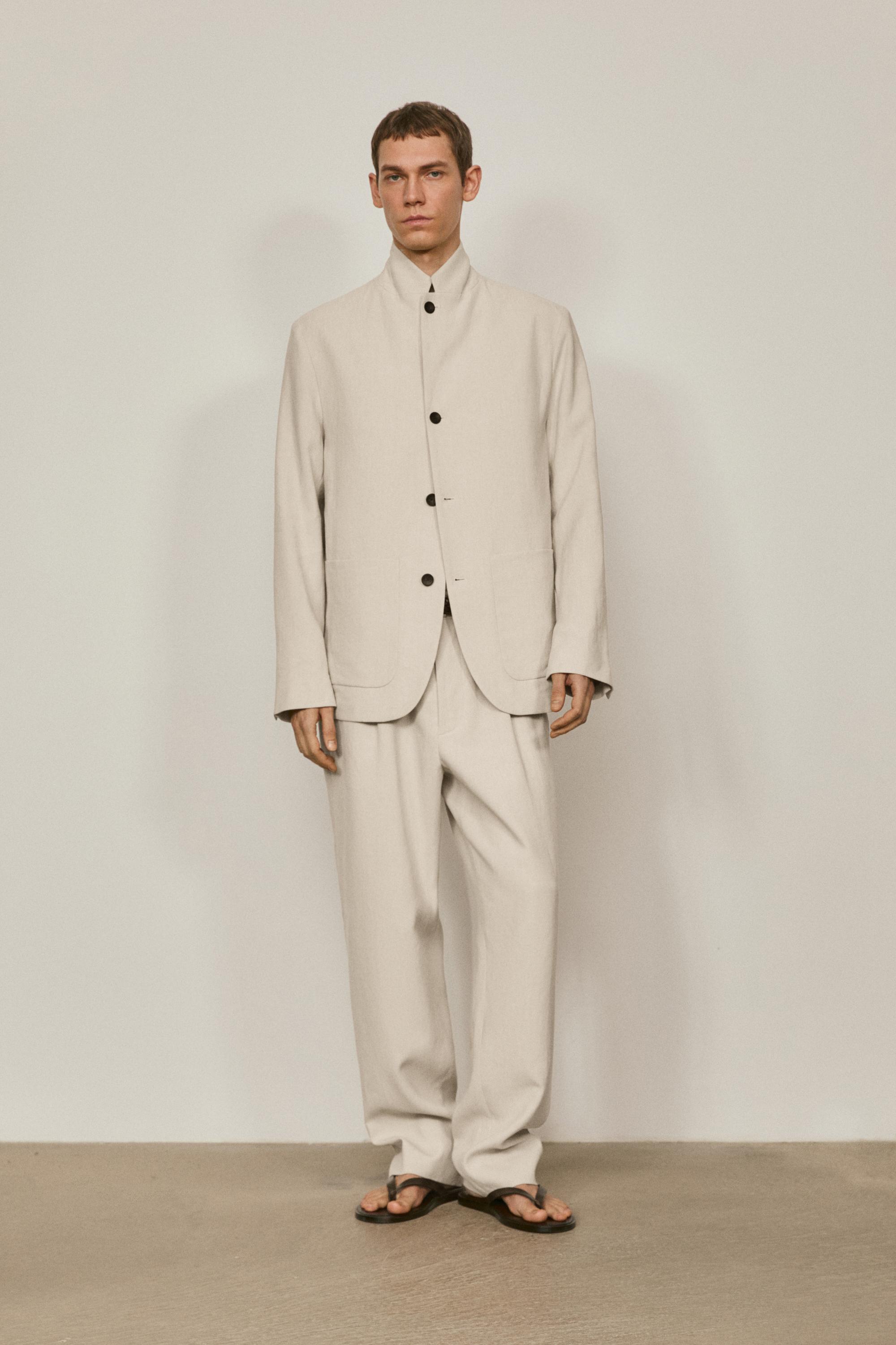 100% linen suit blazer with pocket details - LIMITED EDITION