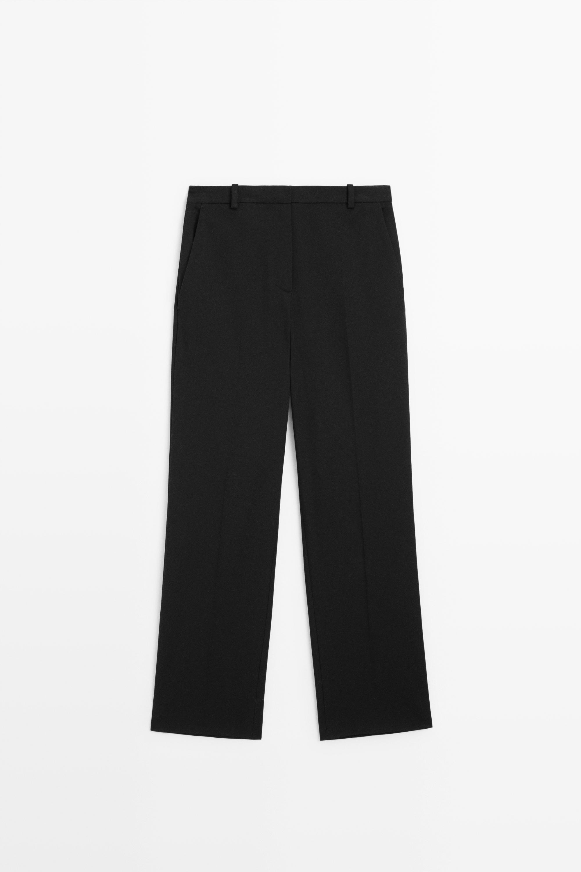 Straight stretch trousers