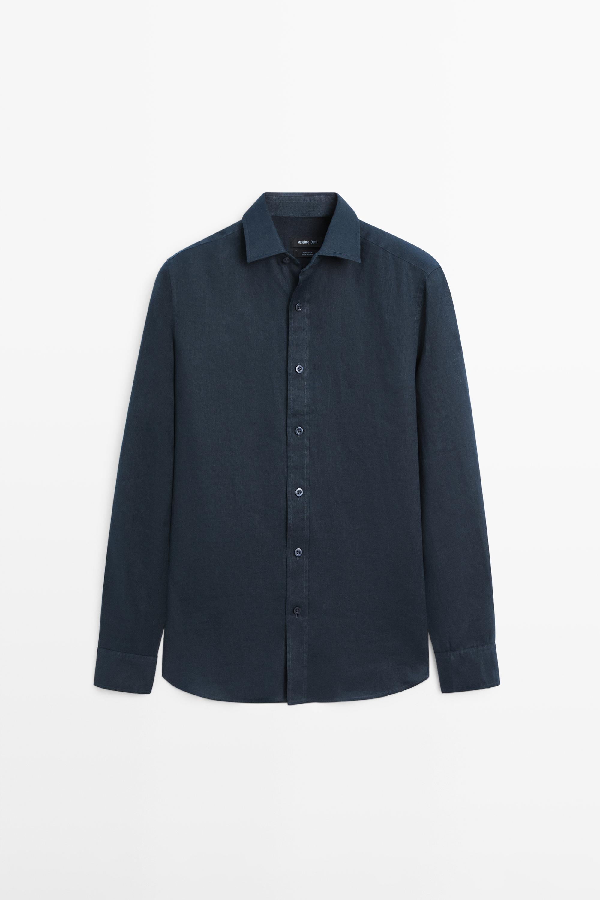 100% linen slim fit shirt