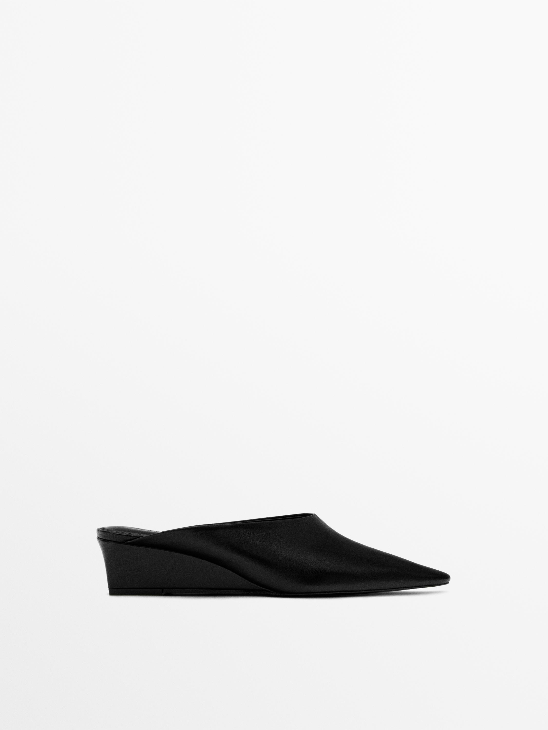 Wedge heel mules