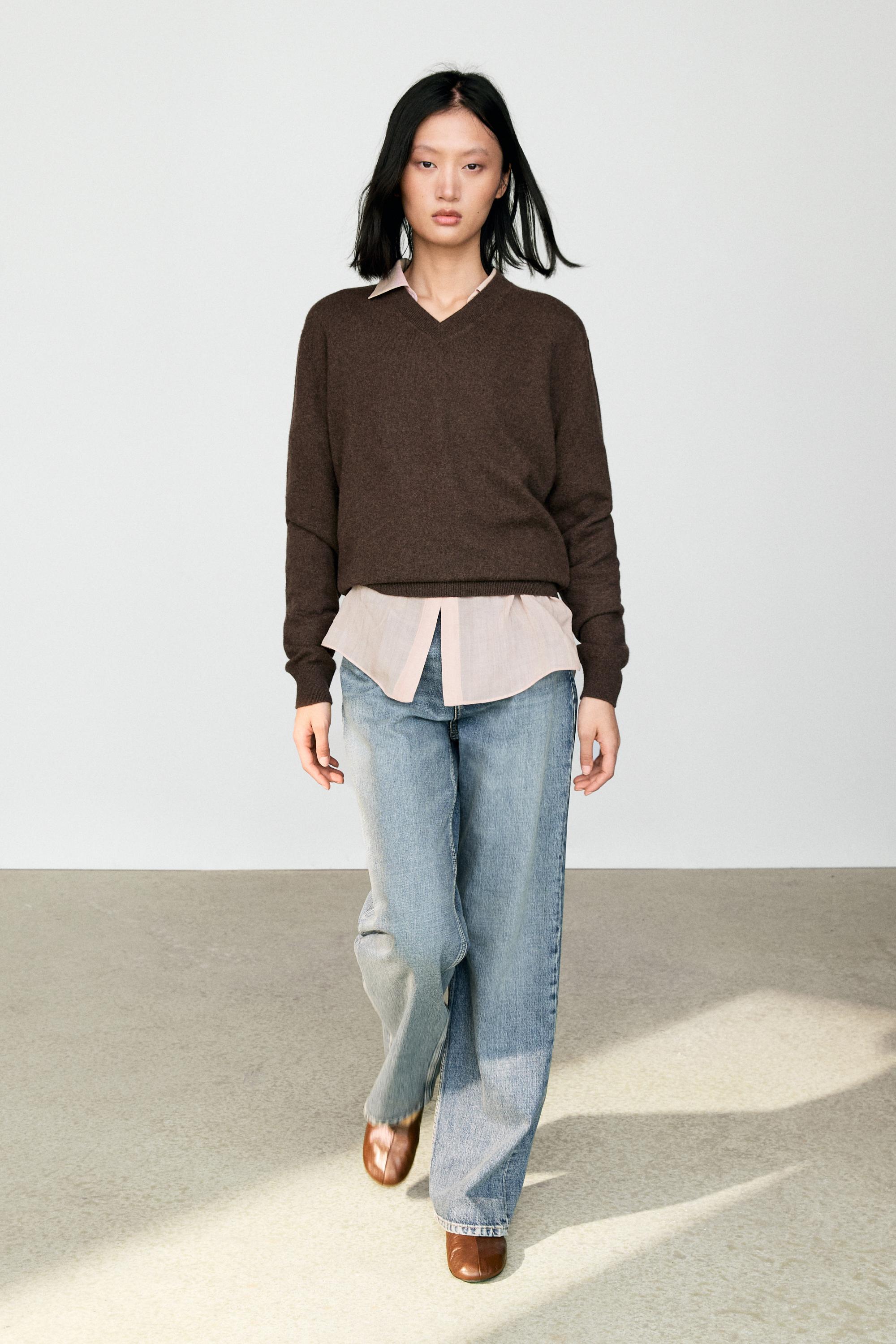 100% cashmere knit sweater