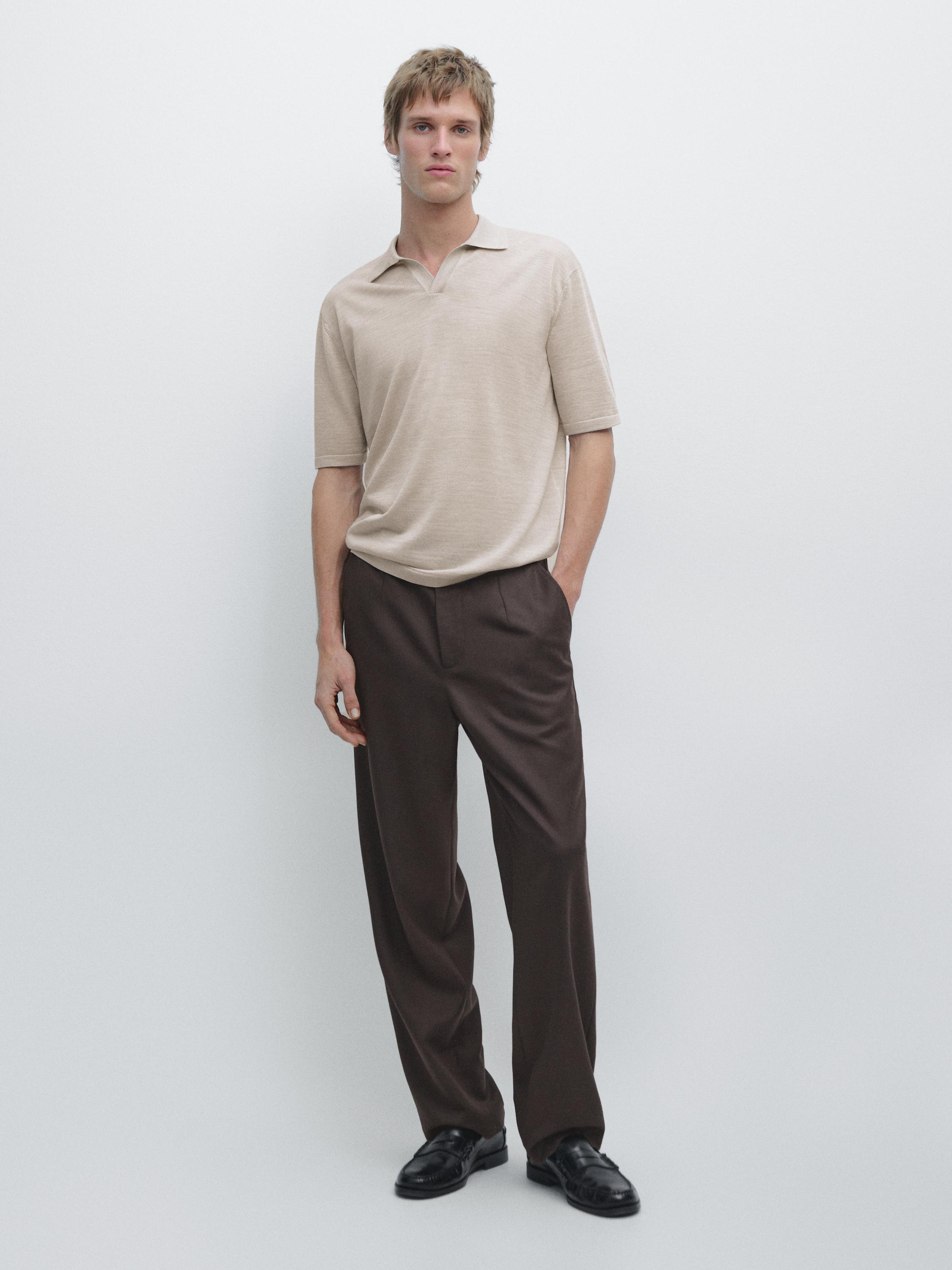 V 领针织 POLO 衫