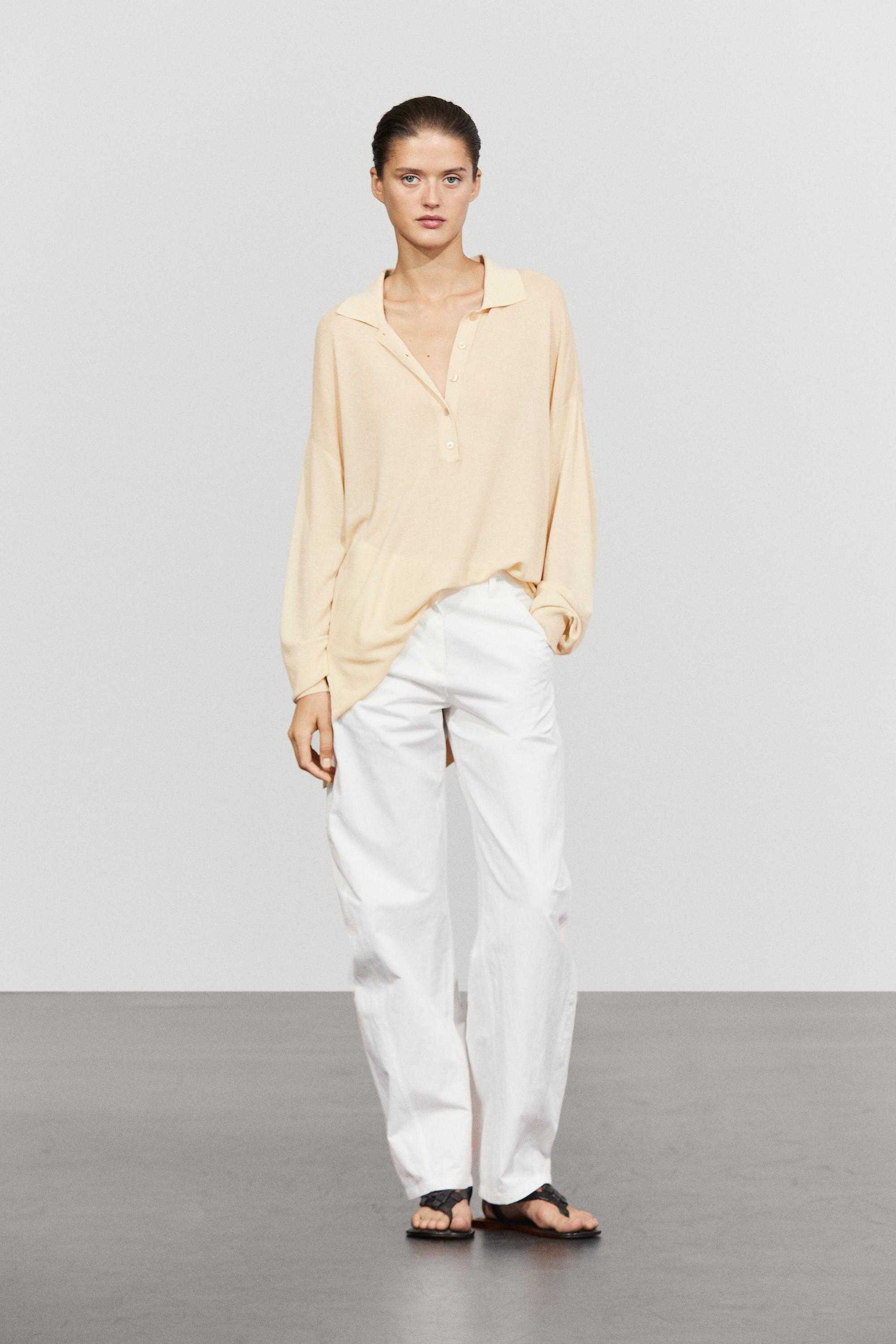 Polo collar sweater