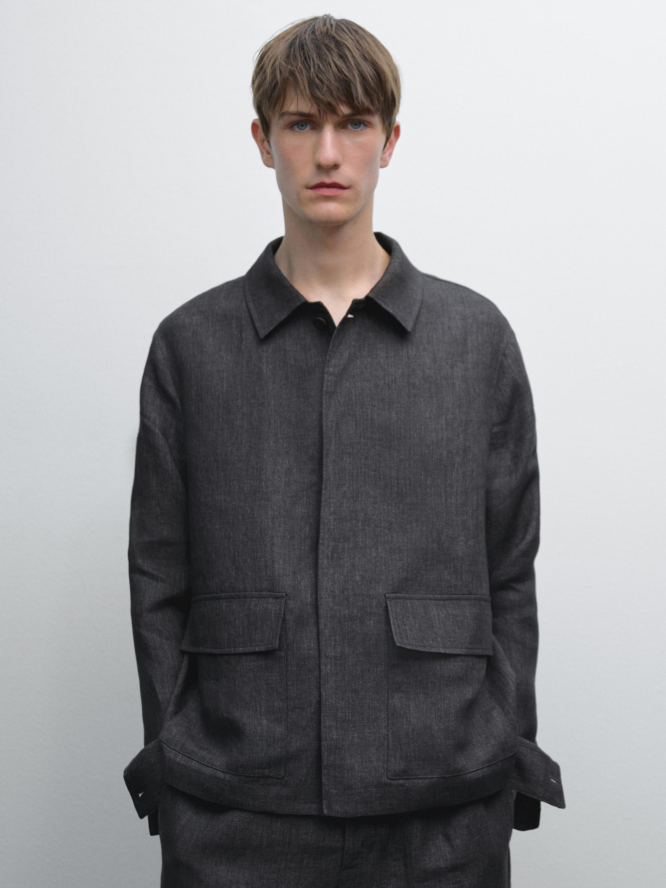 100% linen overshirt