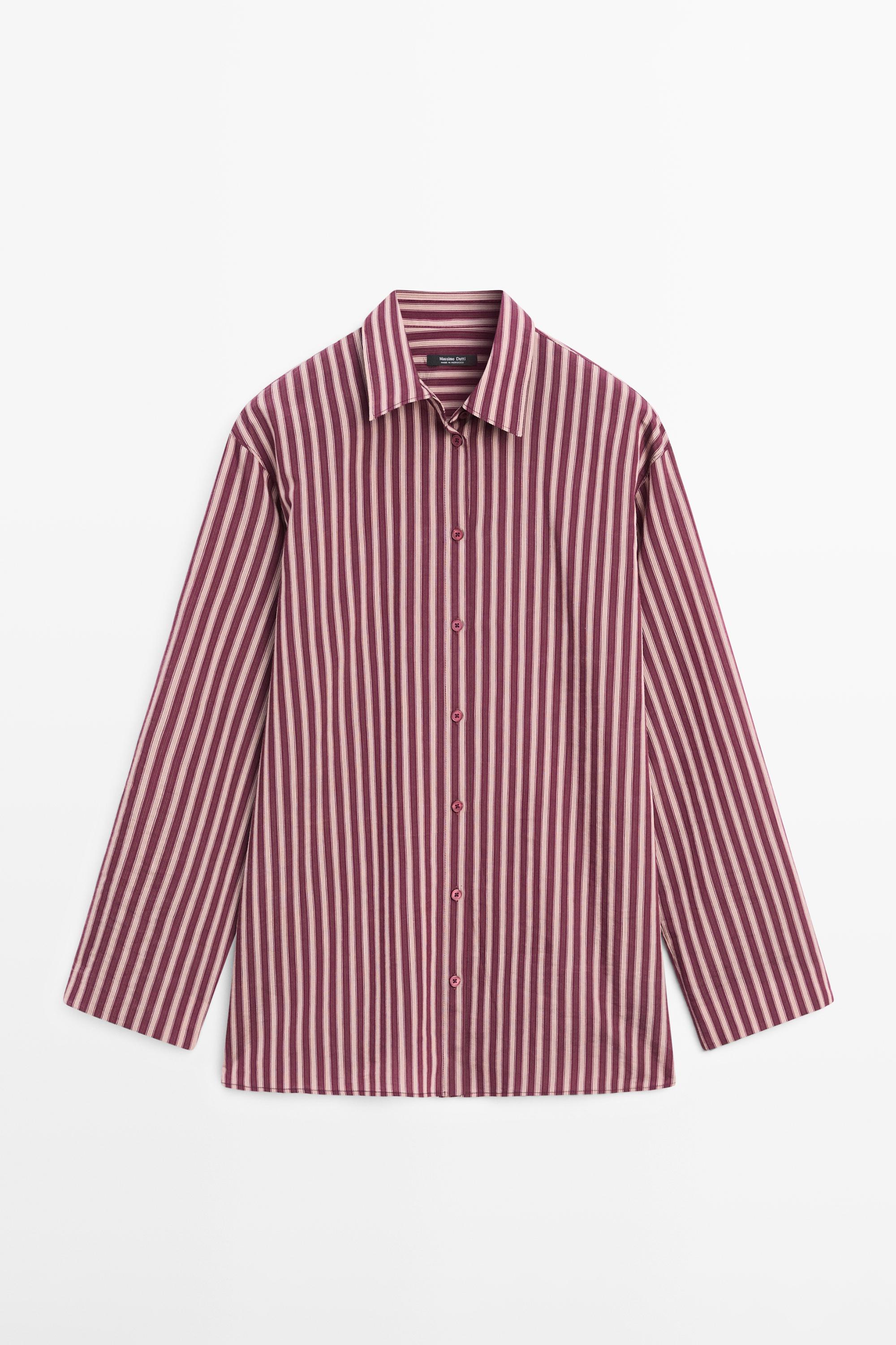 Flowing shirt with striped detailing