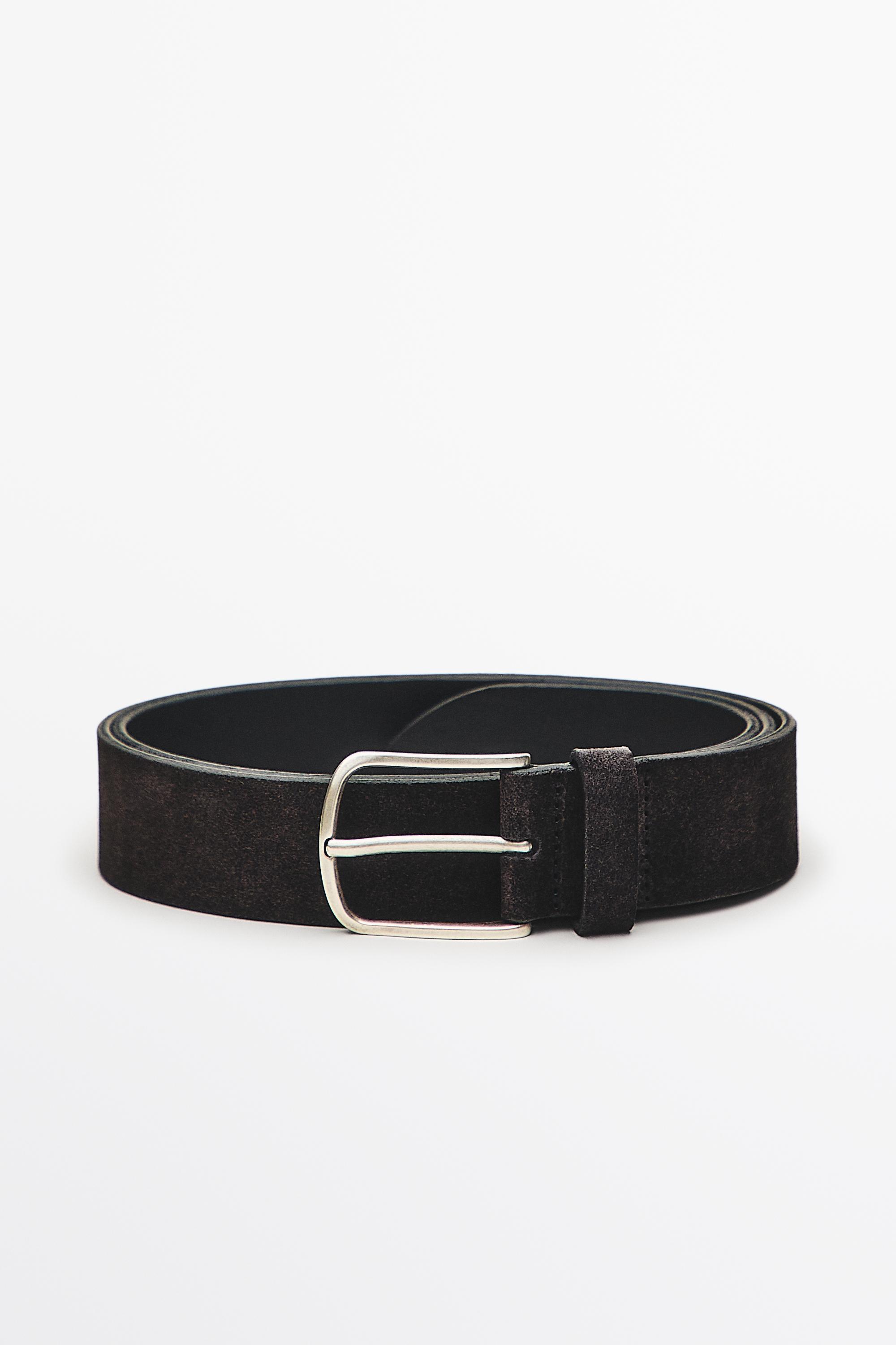 Plush nappa leather belt