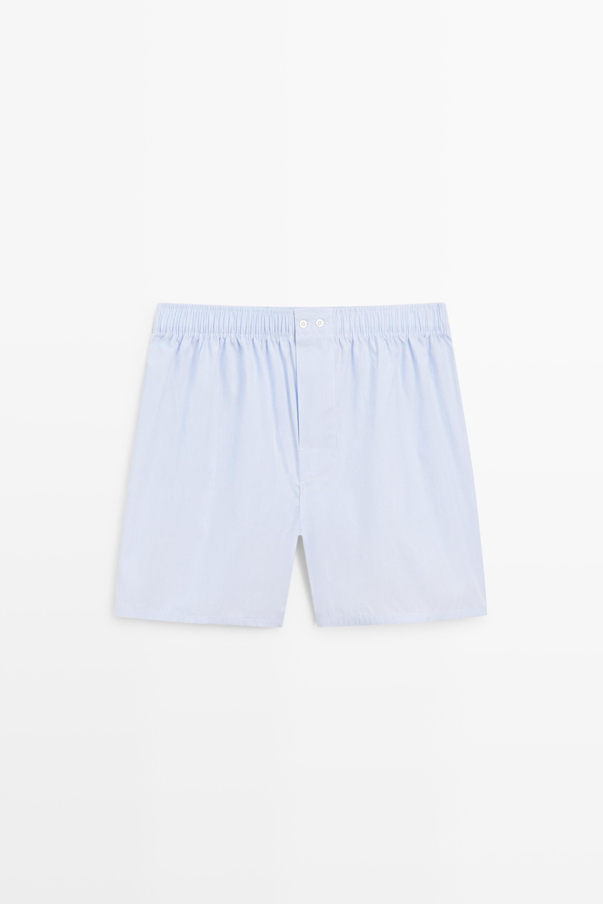 100% cotton micro-striped boxers