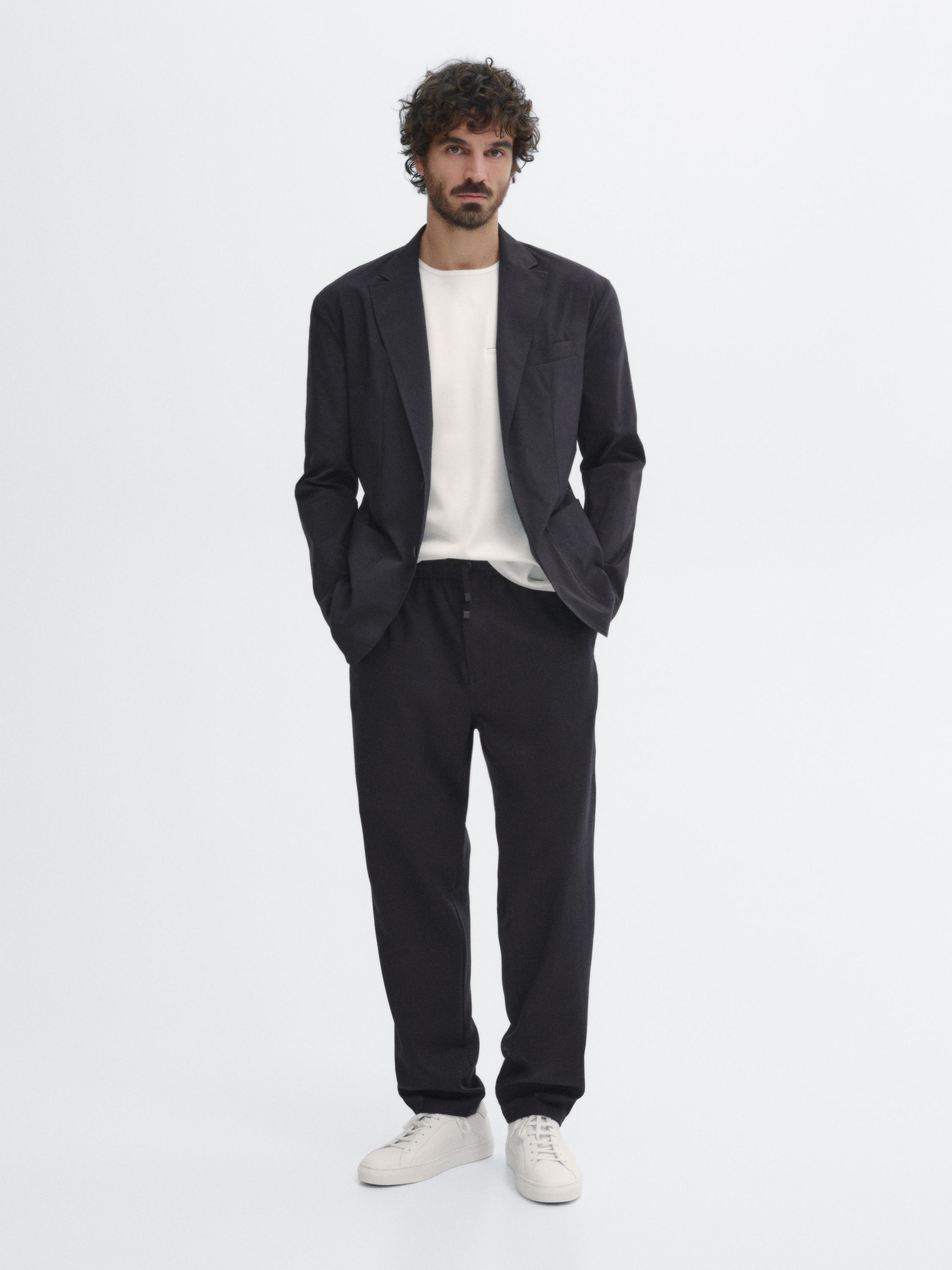 Jogger fit 慢跑风纯羊毛长裤