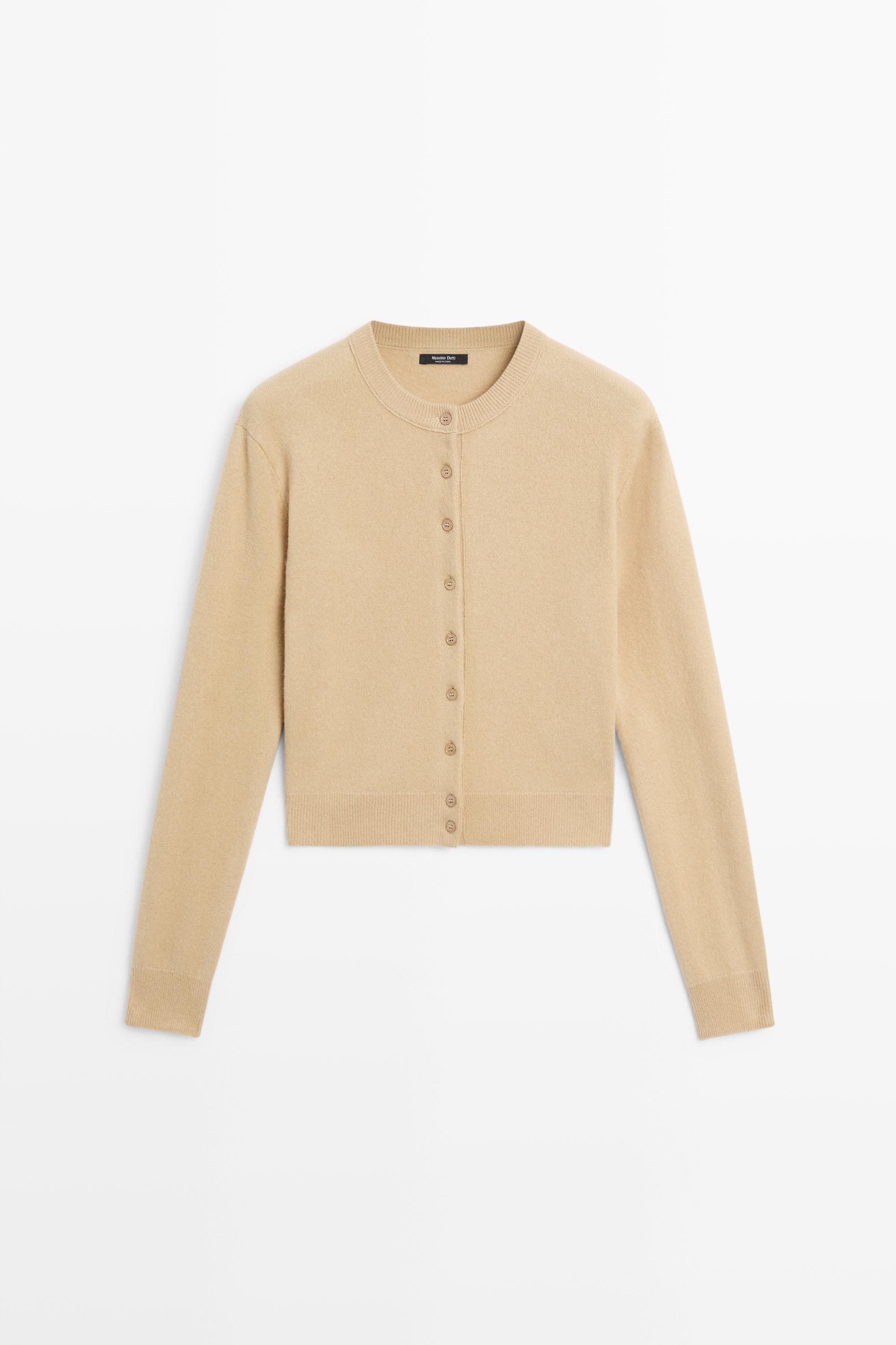 Button-detail knit cardigan