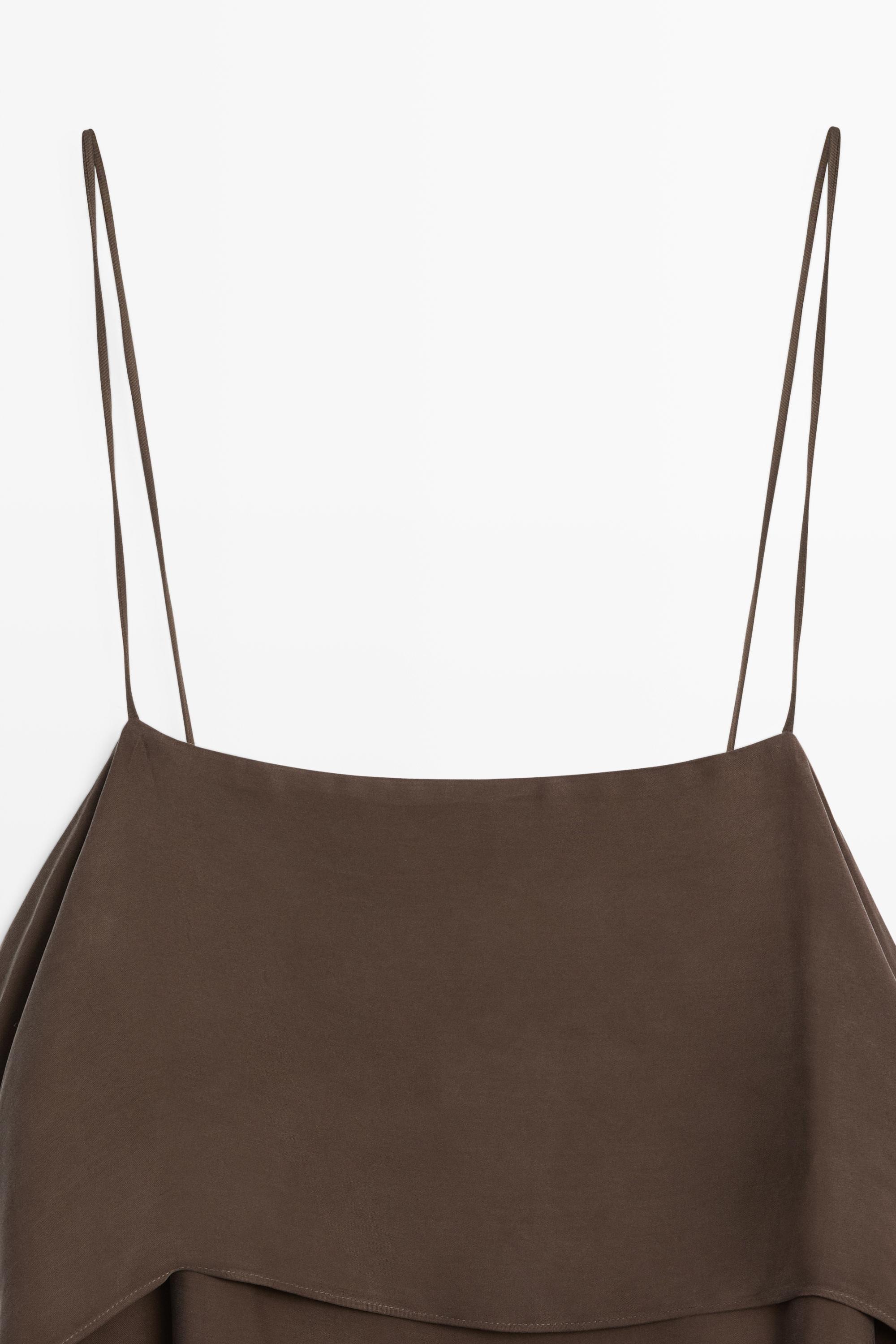 Strappy mini dress with ruffle detail