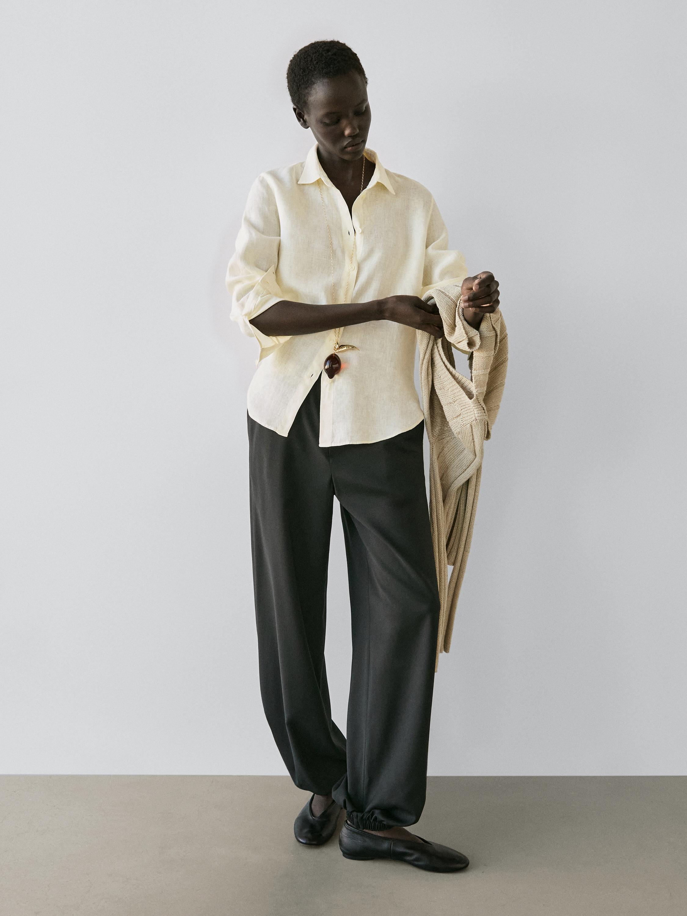 Flowing 100% linen shirt