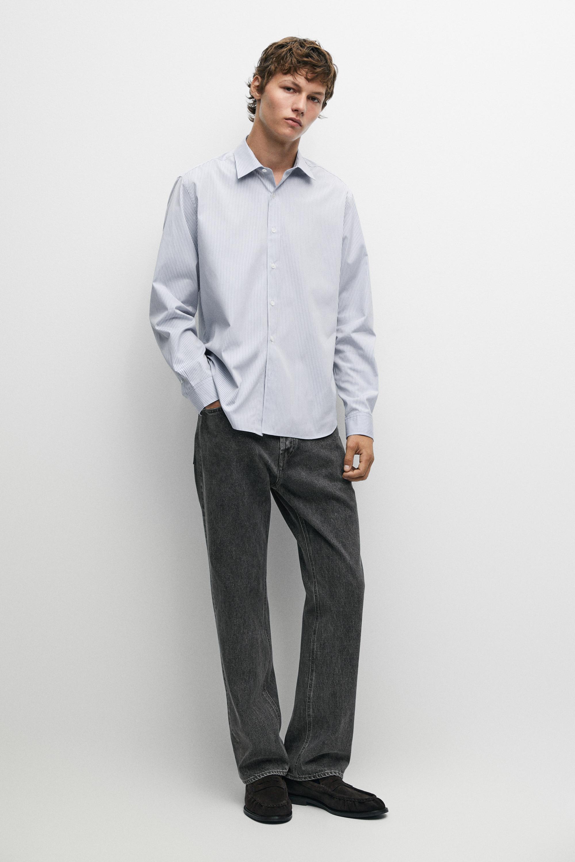 Regular fit 标准版纯棉条纹衬衫