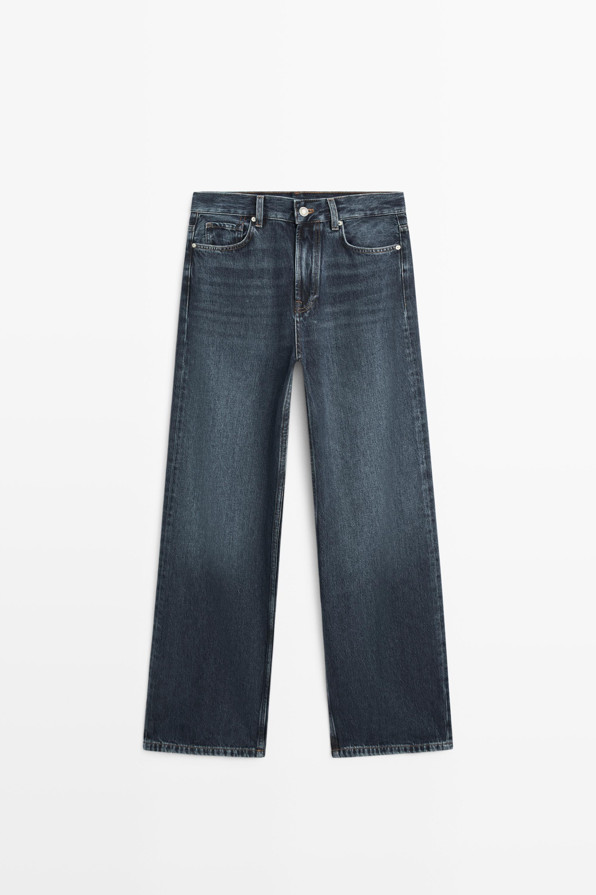 High-waist wide-leg jeans