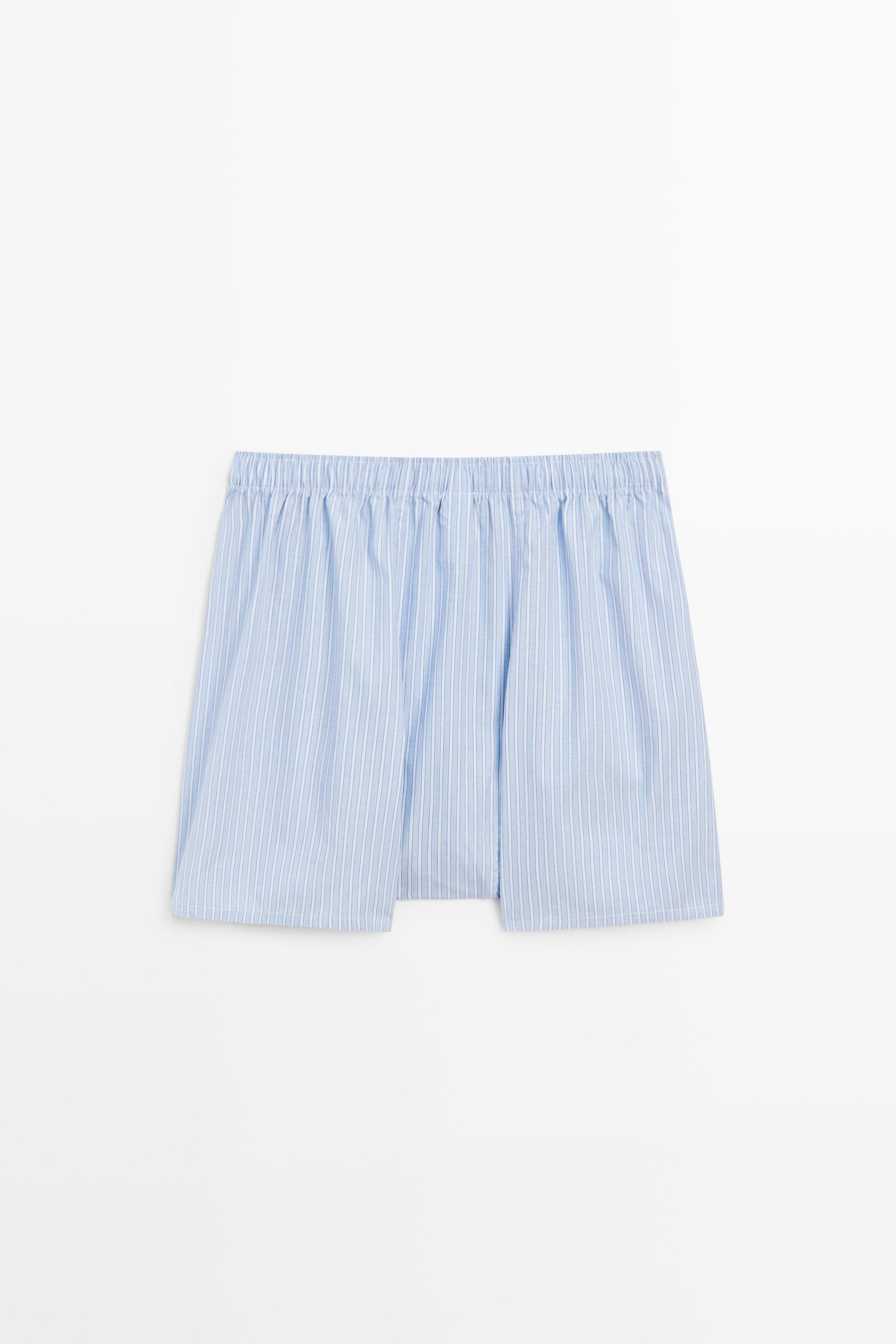 100% cotton striped boxers