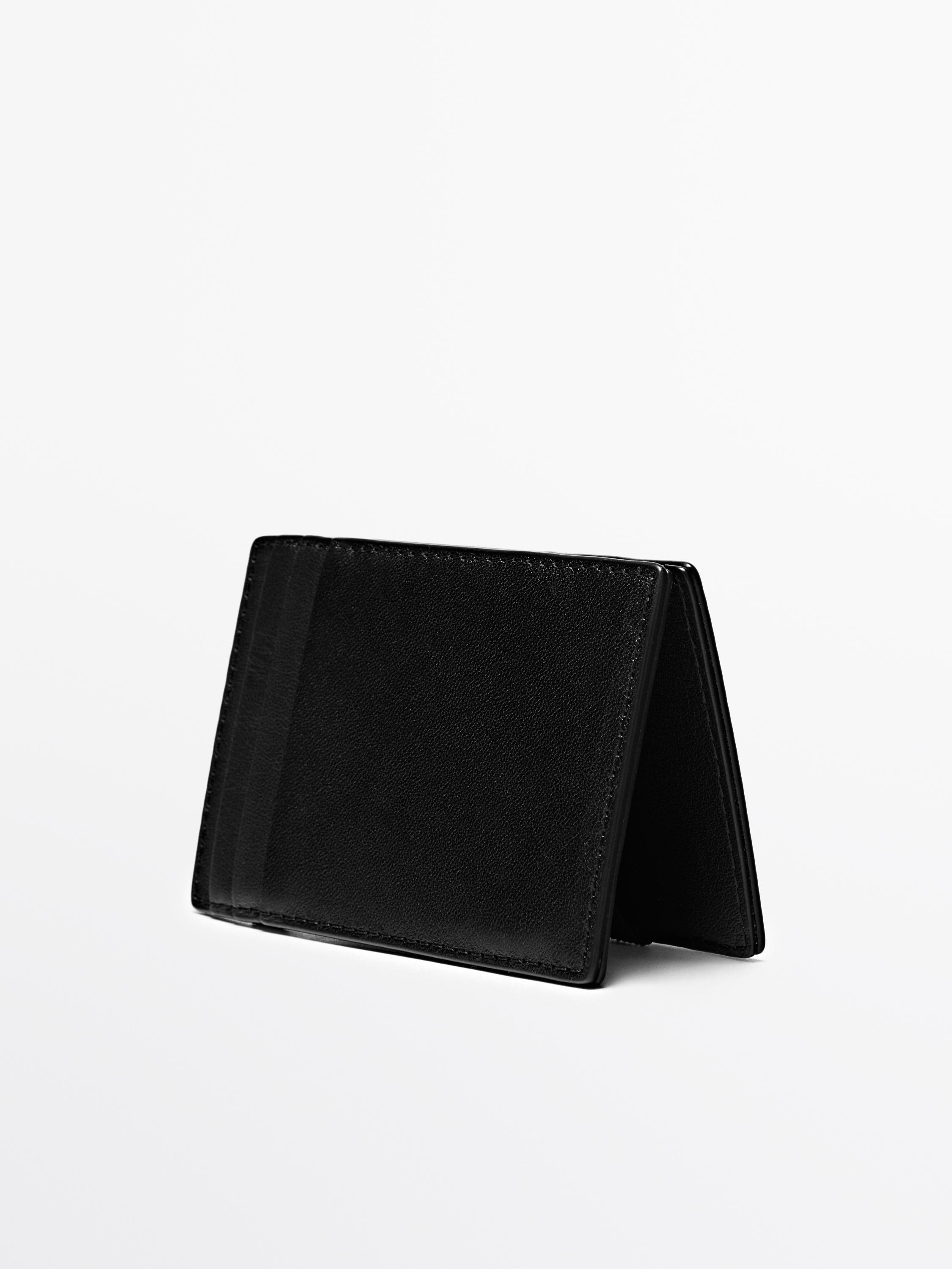 Nappa leather "magic" vertical wallet