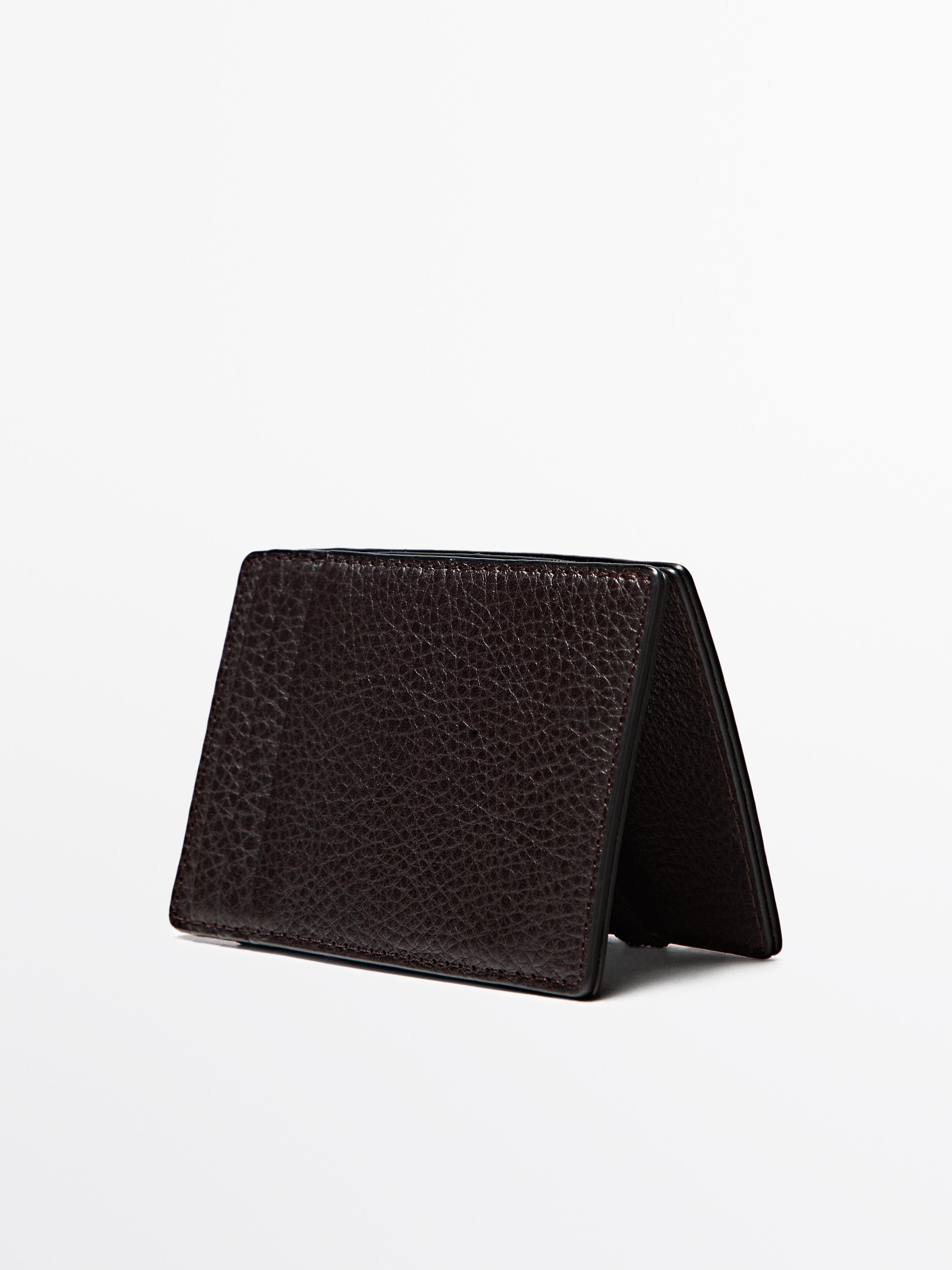 Nappa leather "magic" vertical wallet