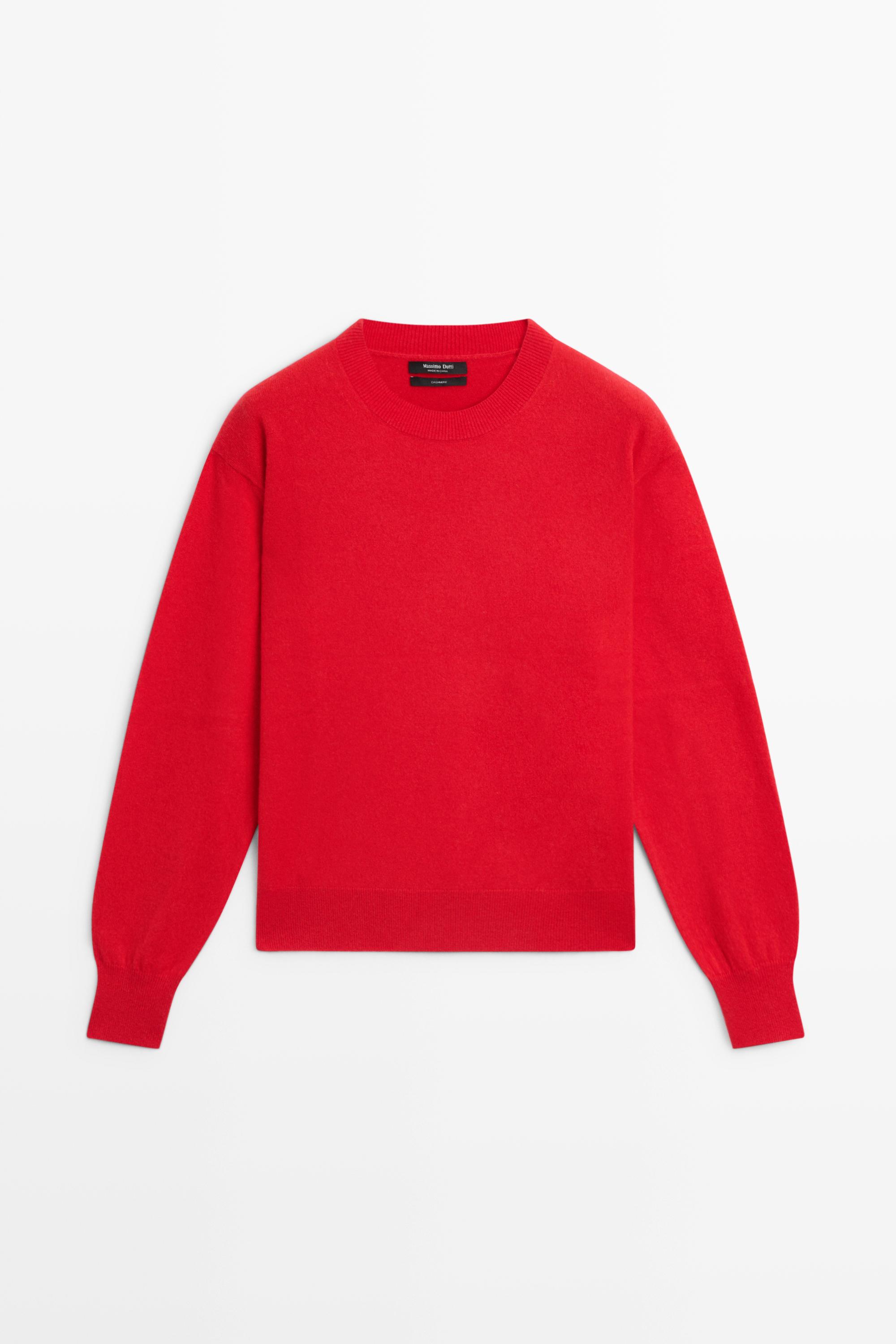 100% cashmere long sleeve sweater
