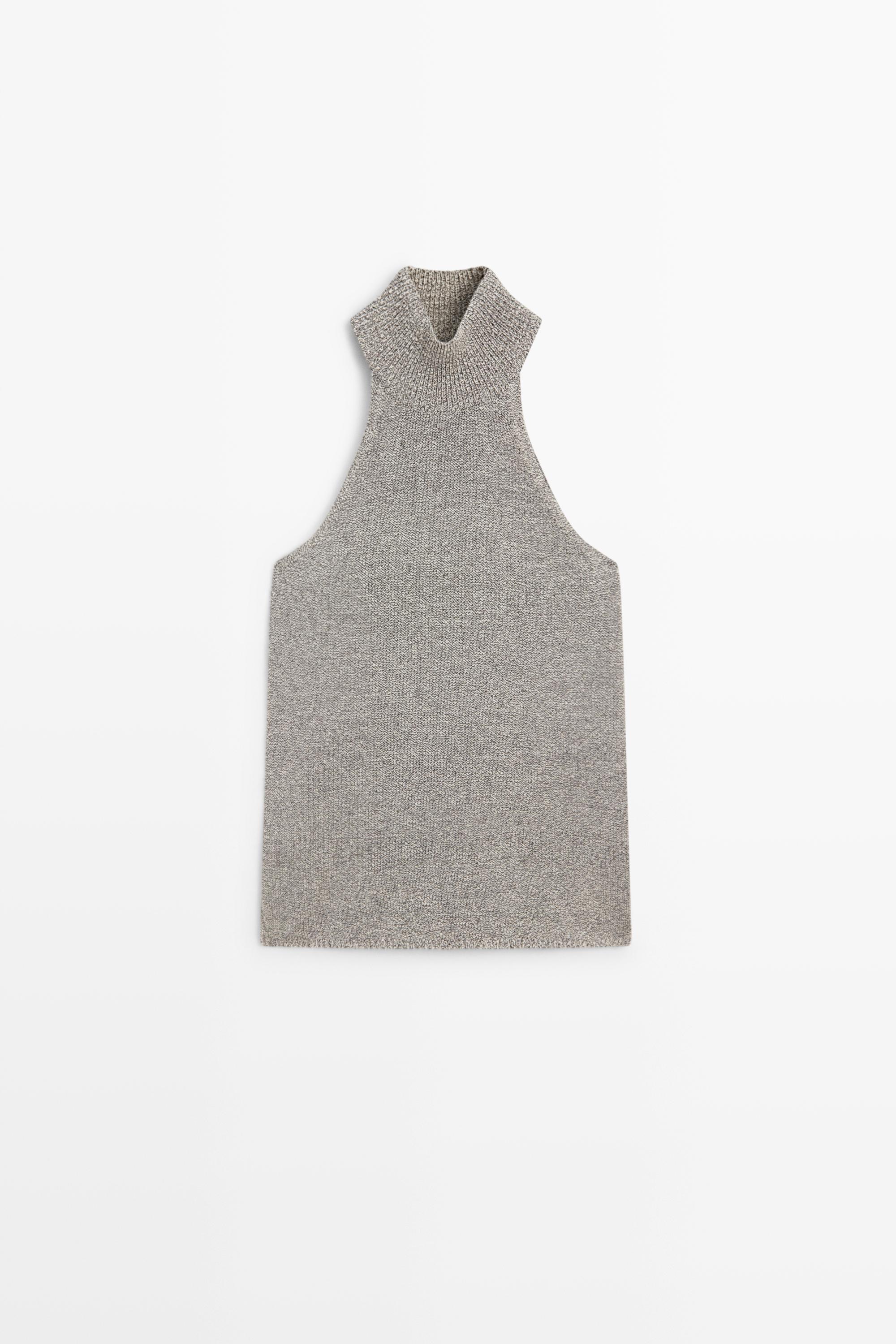 Halterneck knit top