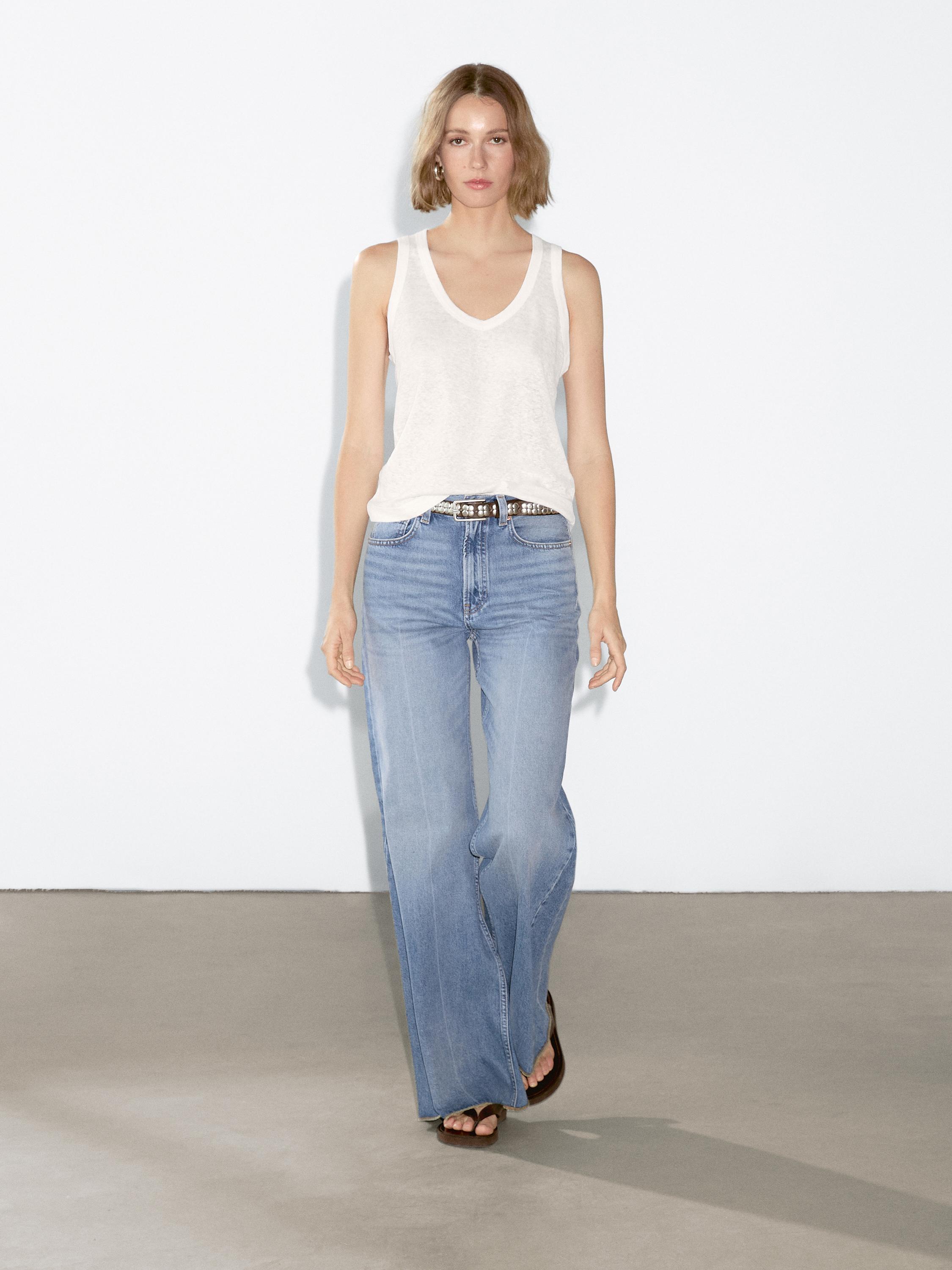 100% linen strappy top