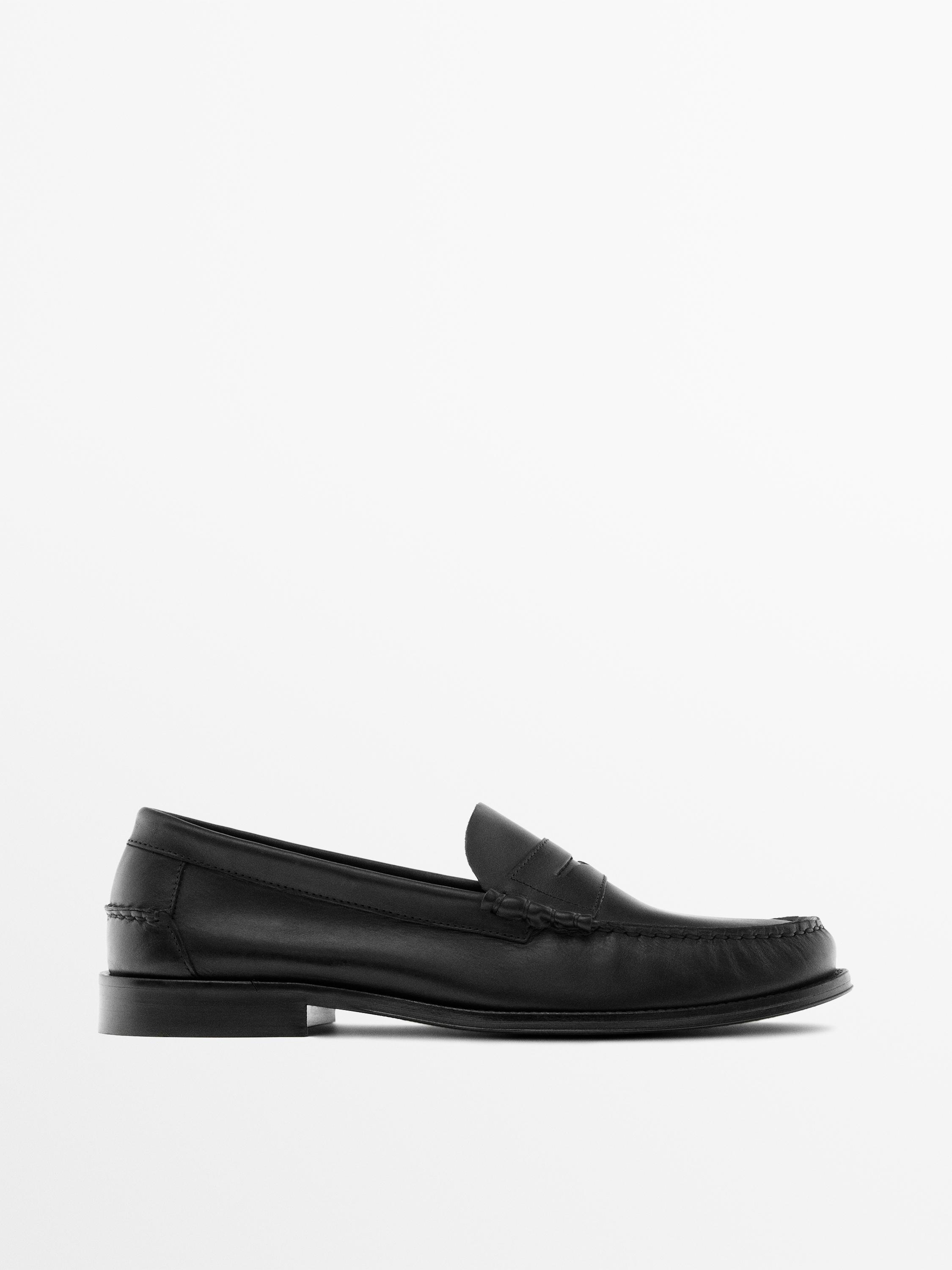 Soft oiled leather loafers