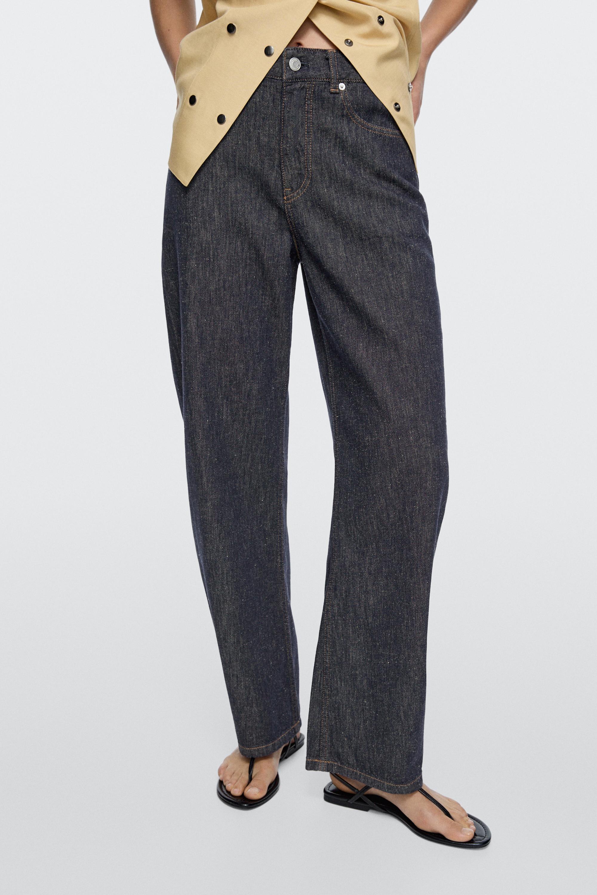 High-waist barrel fit jeans
