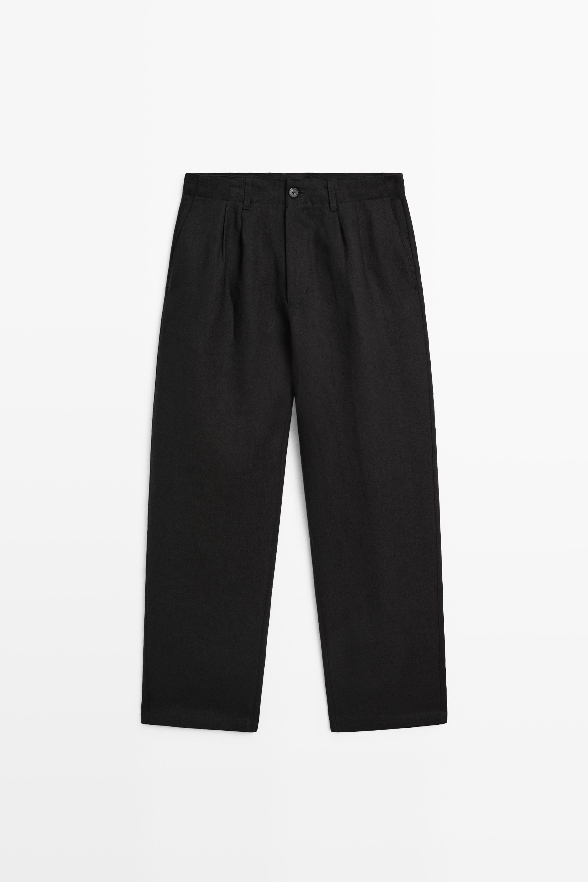100% linen pants with dart detail