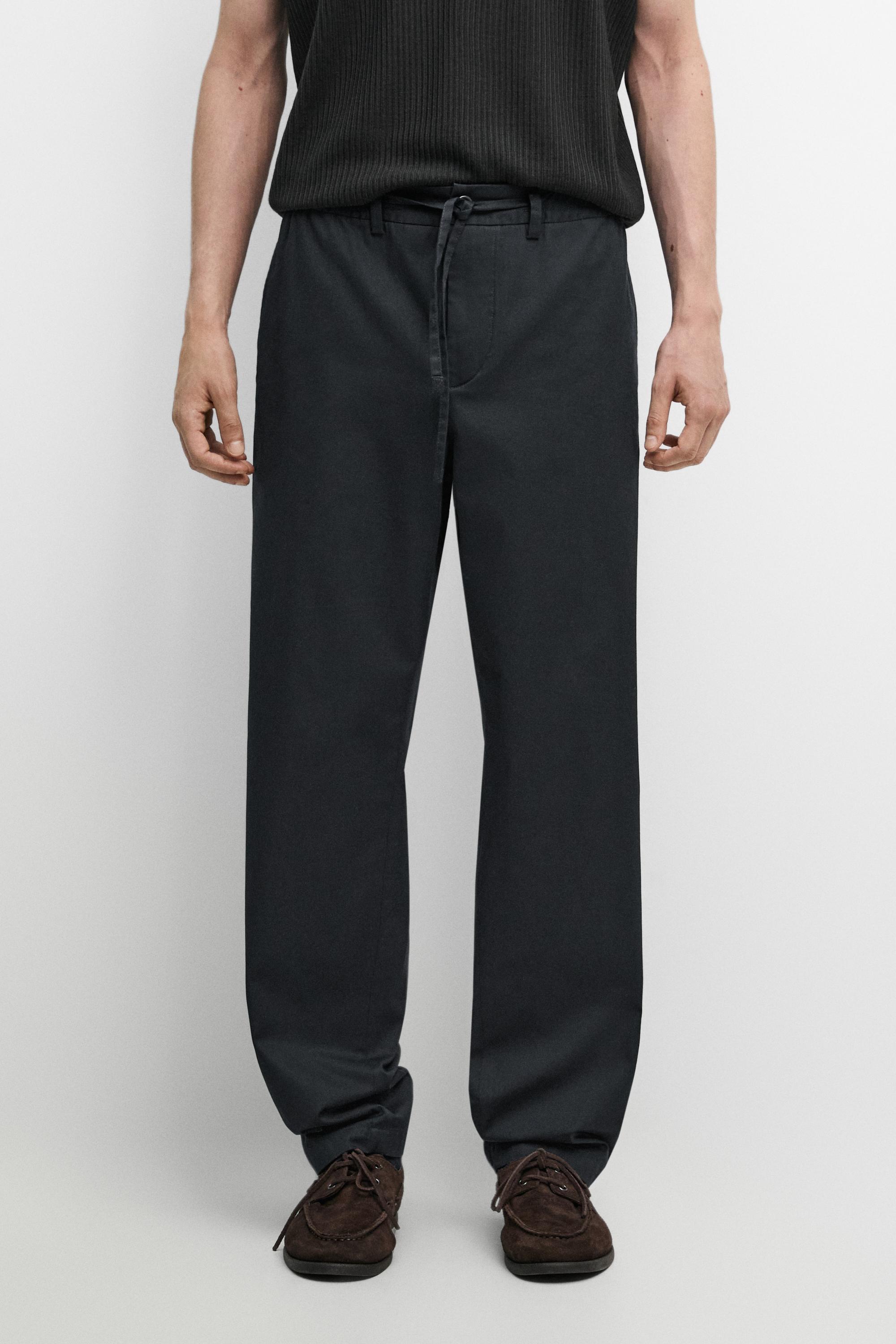 Cotton blend jogger fit pants