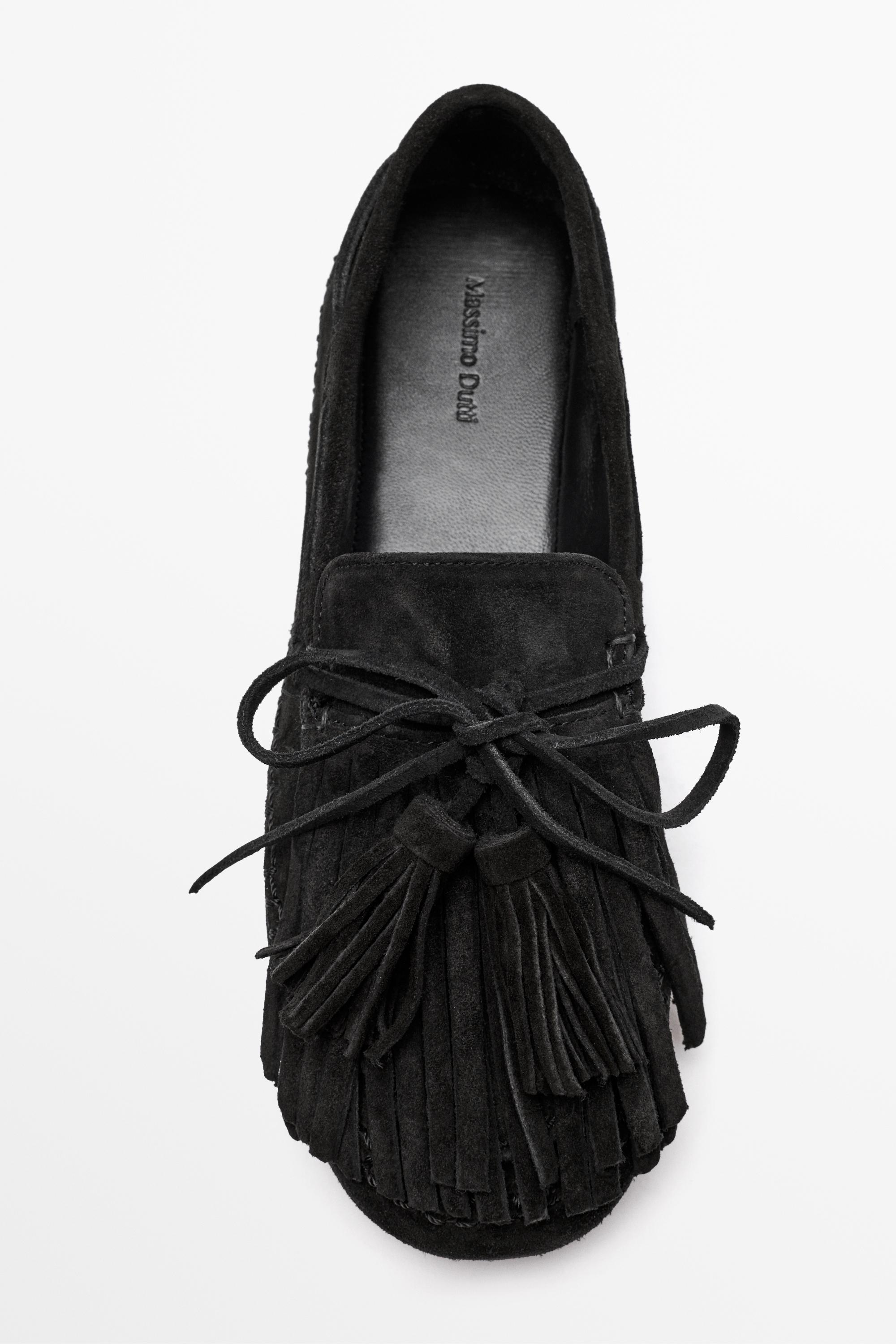 Leather fringed and tassel loafers