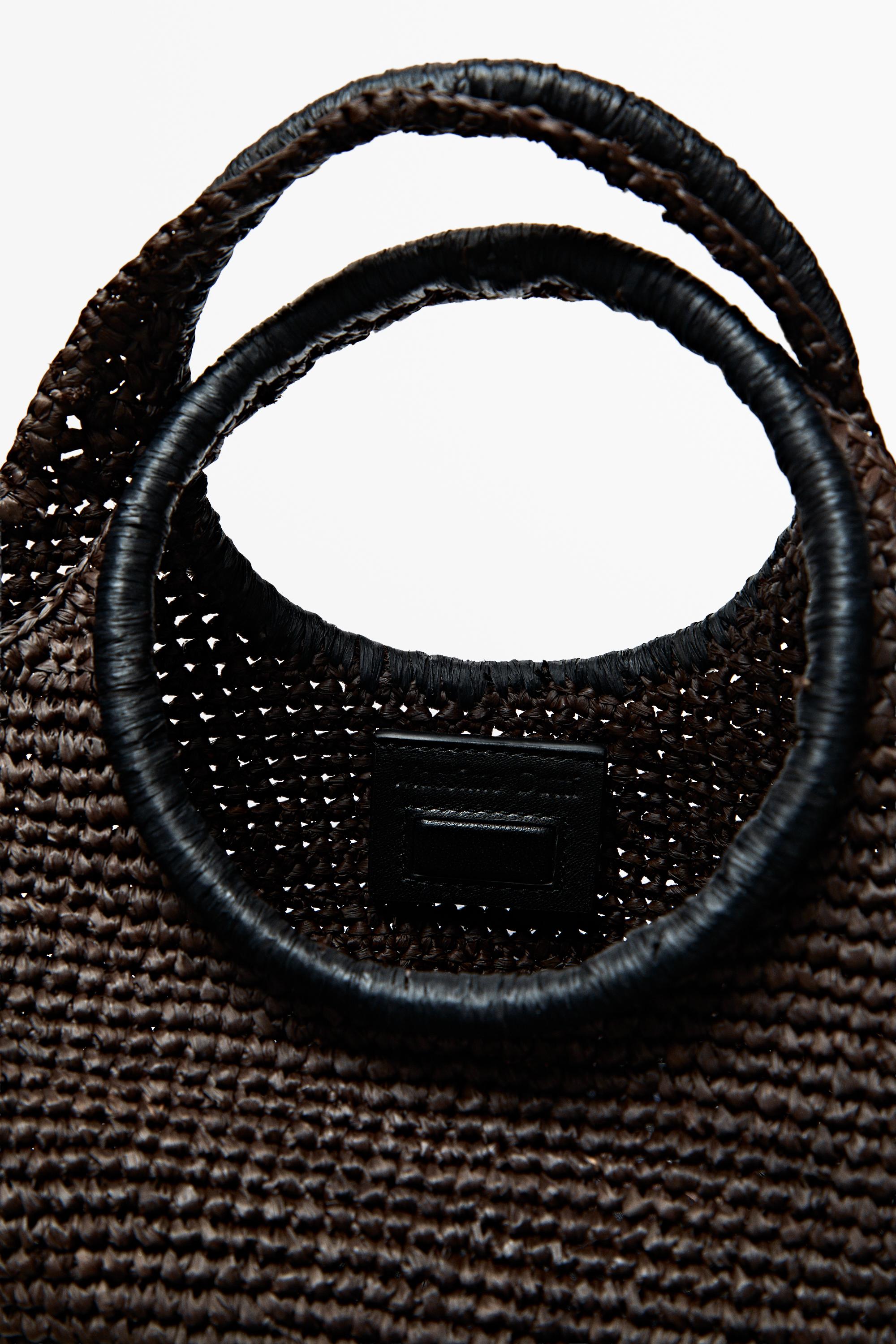 100% Raffia Mini Crescent Bag